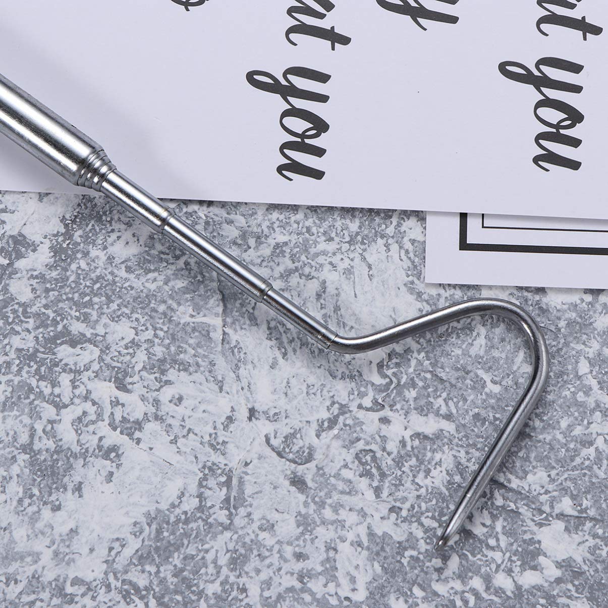Operitacx Professional Snake Hook - Stainless Steel Reptile Handling Tool for Snakes, Lizards & Exotic Pets - Safe & Durable for Terrarium, Zoo & Field Use