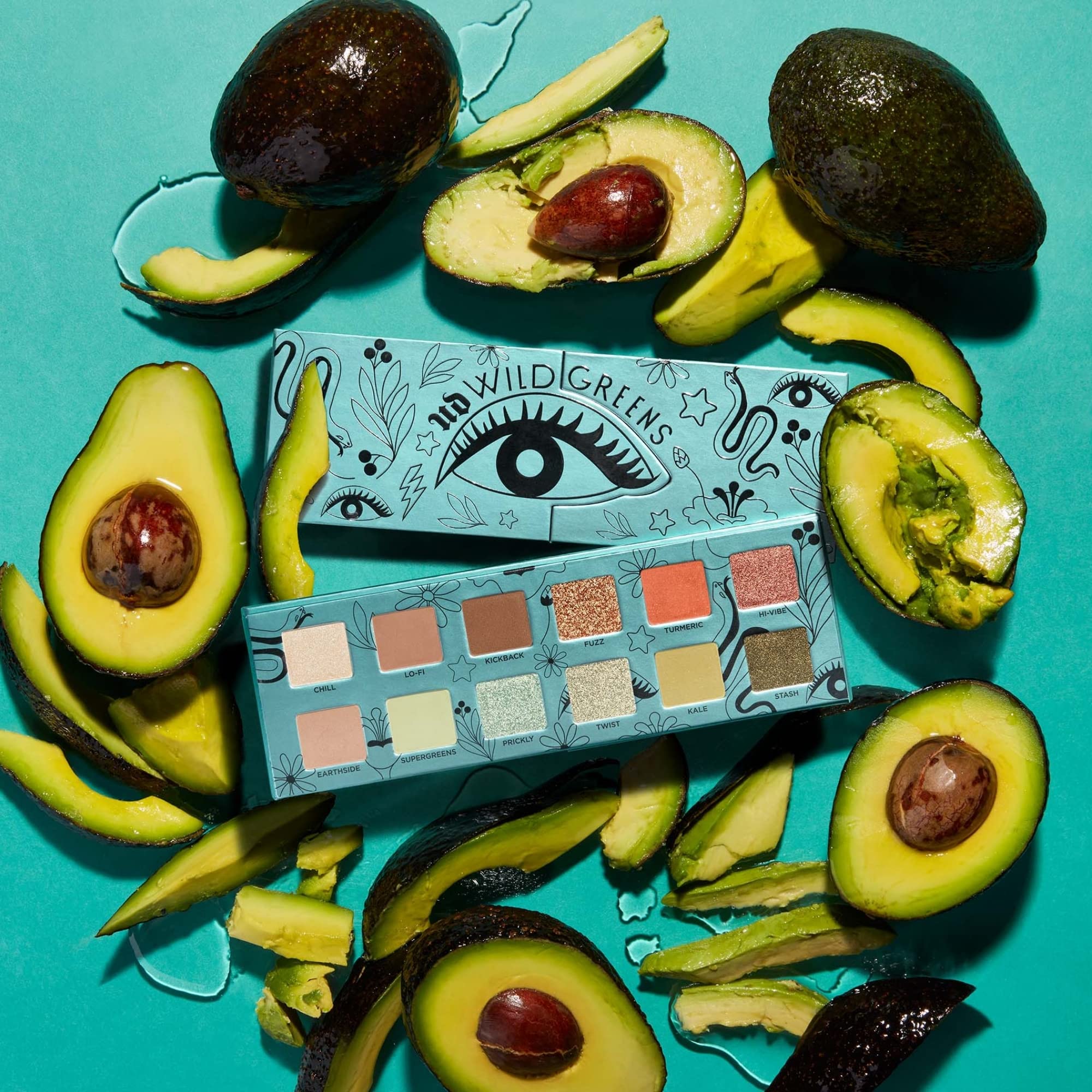 Urban Decay Wild Greens Eyeshadow Palette - Vegan, 12 Green & Earthy Neutral Shades, 15.6g - Perfect for Day to Night Makeup Looks & Professional Makeup Artists