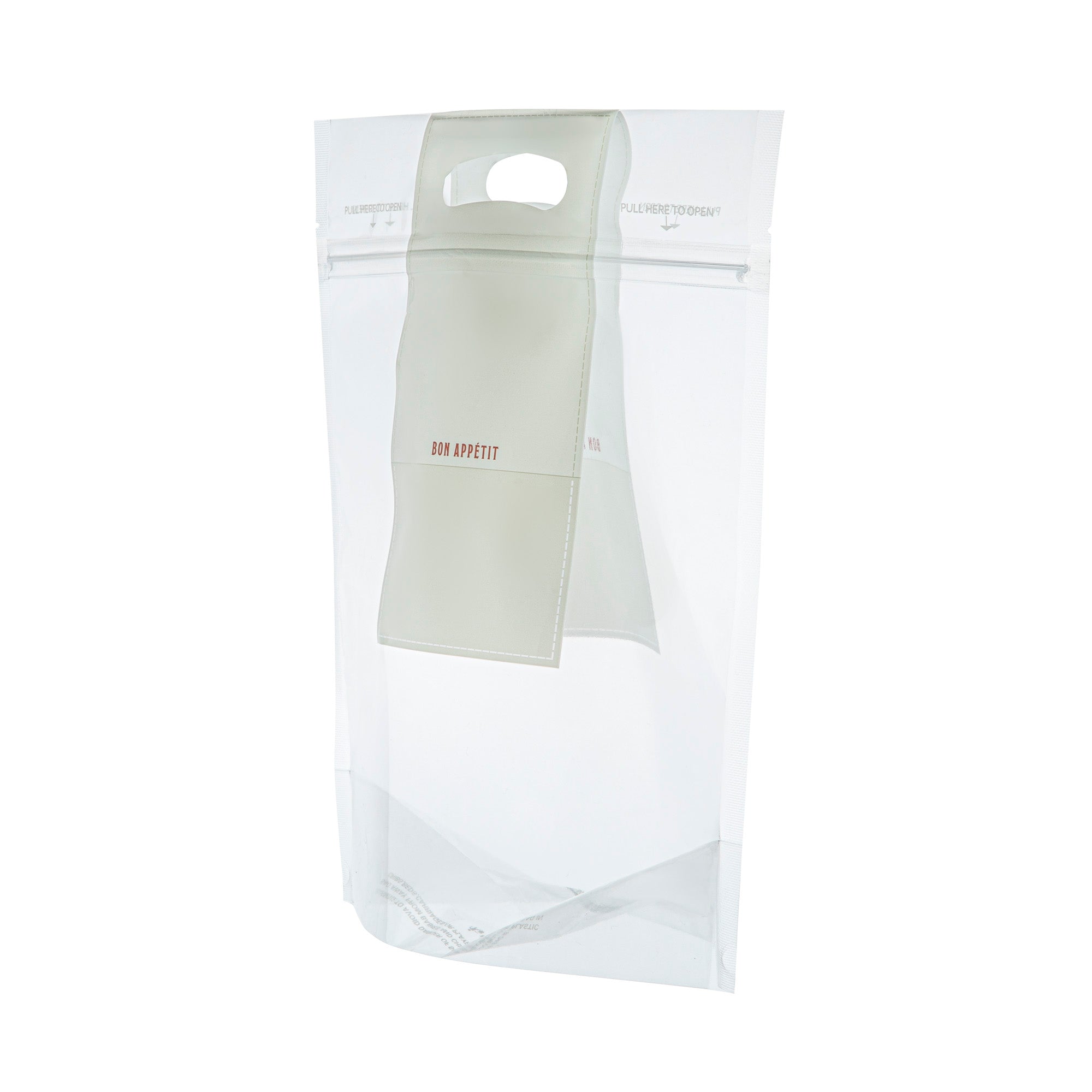 Clear Plastic Gusset Zipper Bags with Handles - 8.25