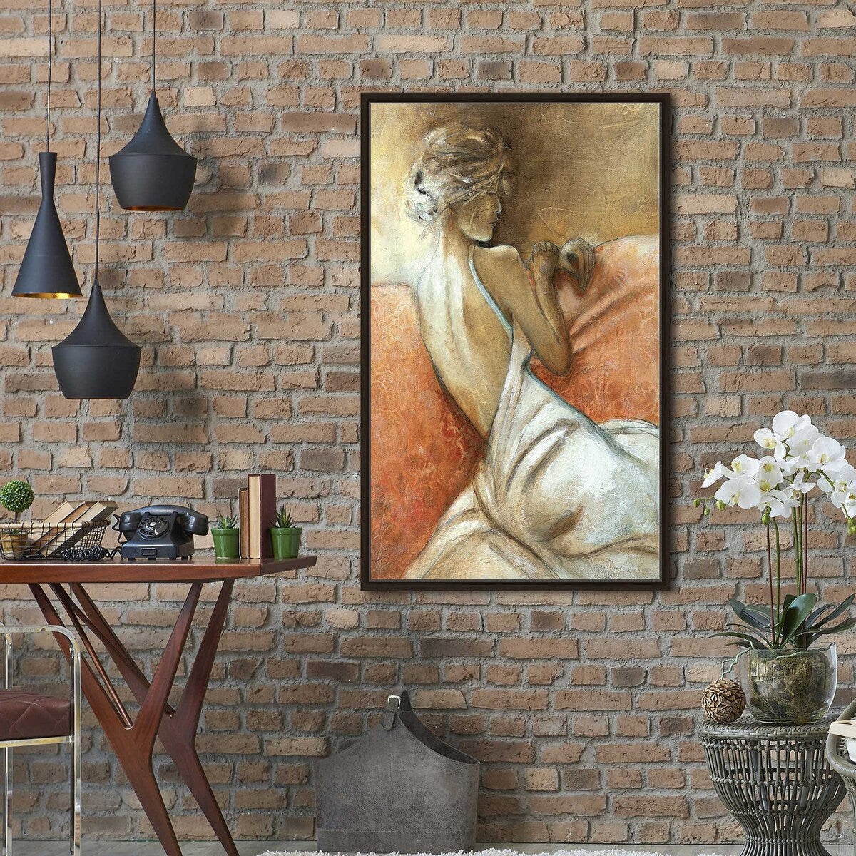 Carol Robinson 'A Quiet Refrain I' Abstract Art Print on Floating Canvas - Modern Wall Decor for Living Room, Bedroom & Office