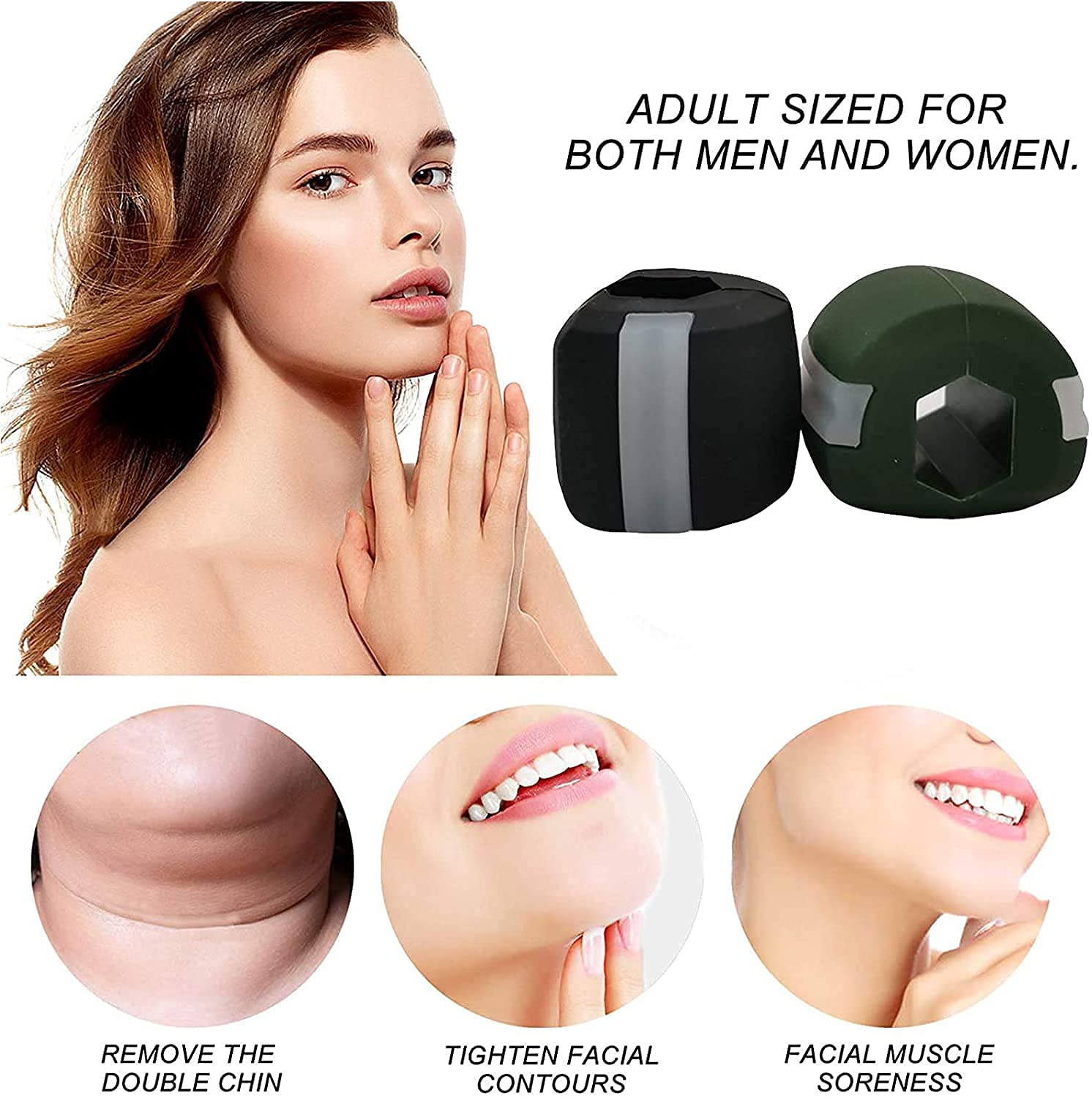 Ritmo Beauty Jaw Exerciser for Women & Men - Slim & Tone Face, Natural Face Lift, Define Jawline for a Younger & Healthier Look | Perfect for Home Workouts, Fitness Routines & Anti-Aging Skincare