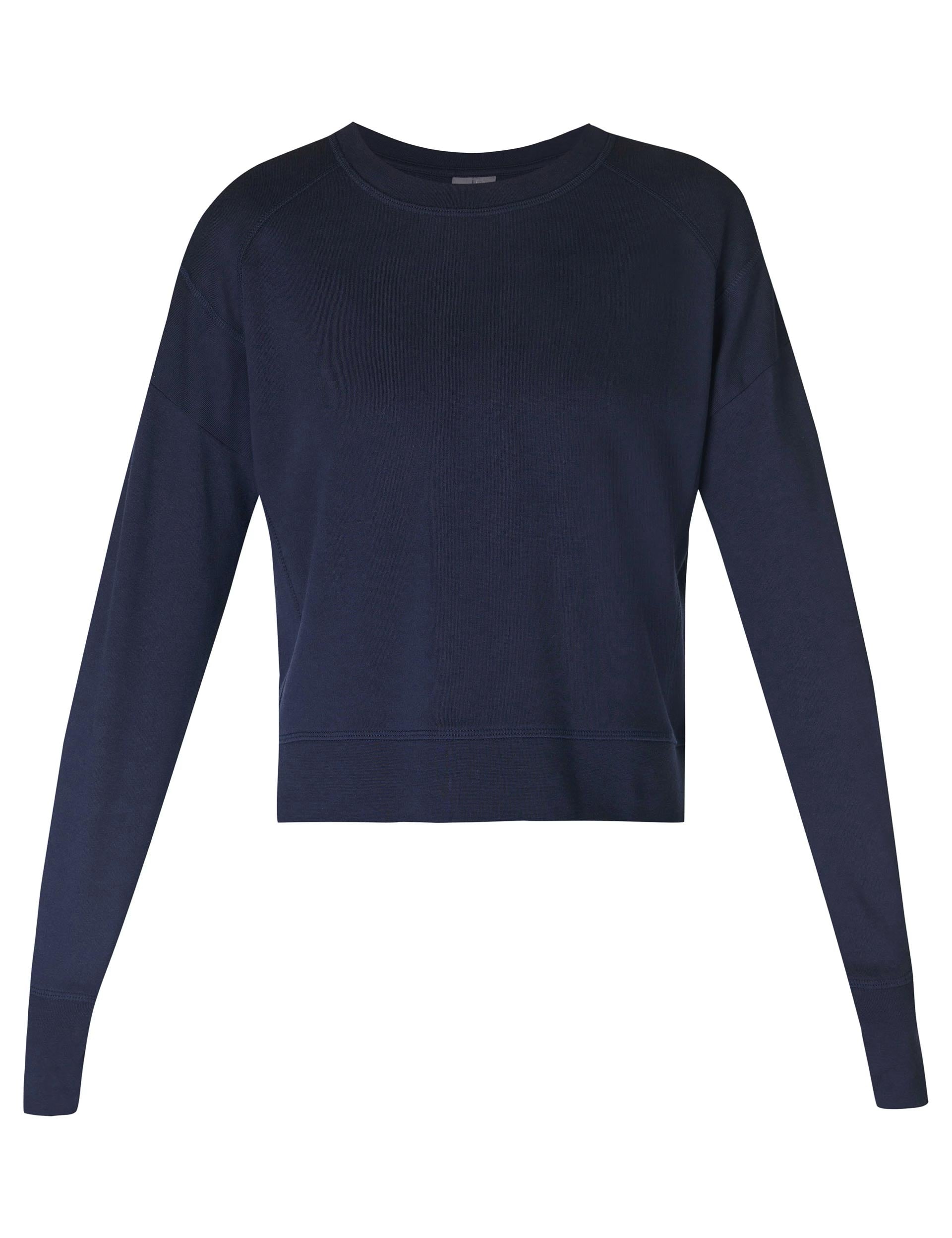 After Class Crop Sweatshirt for Women - Soft Navy Blue Pullover Hoodie - Perfect for Casual Wear, Gym, and Street Style