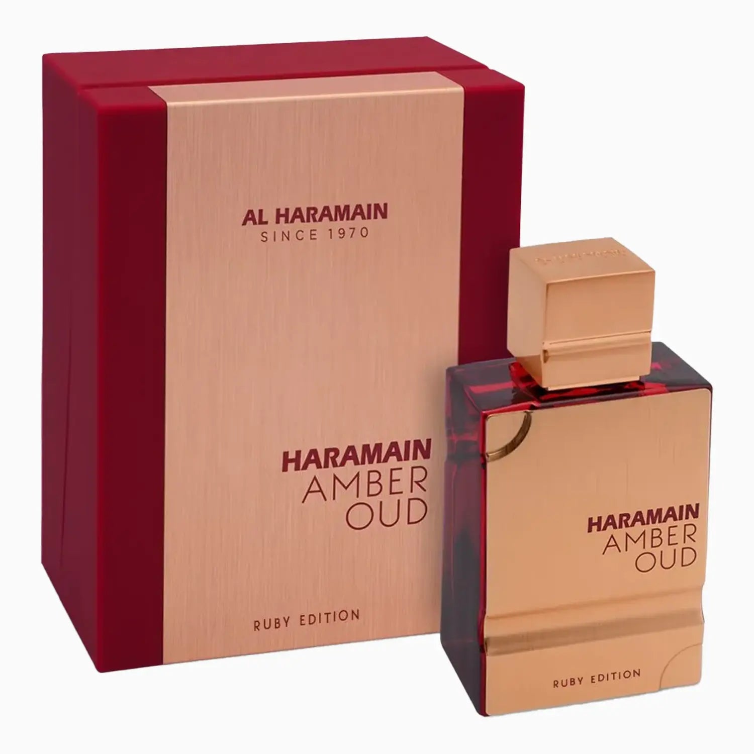Al Haramain Amber Oud Ruby Edition Eau de Parfum 2.0 Oz - Luxury Arabian Perfume for Women & Men, Long-Lasting Fragrance for Date Night, Special Occasions & Evening Wear