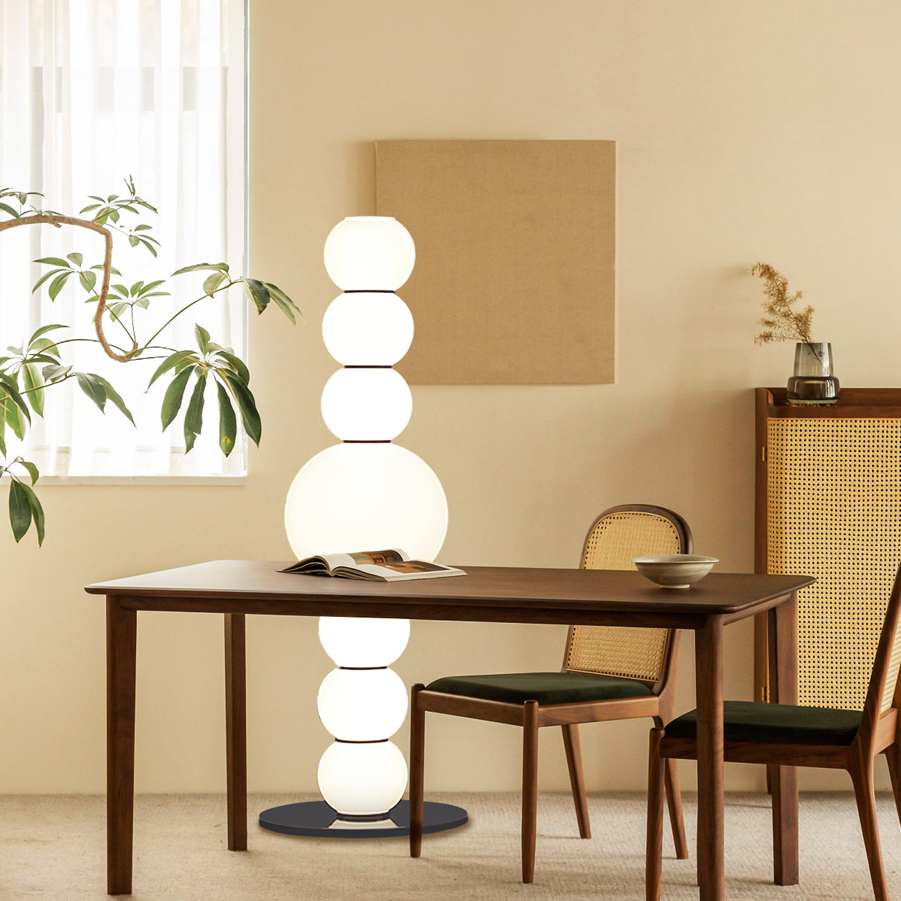 Modern Calabash Glass Floor Lamp for Living Room - Elegant Home Decor Lighting for Bedroom, Office & Lounge Areas