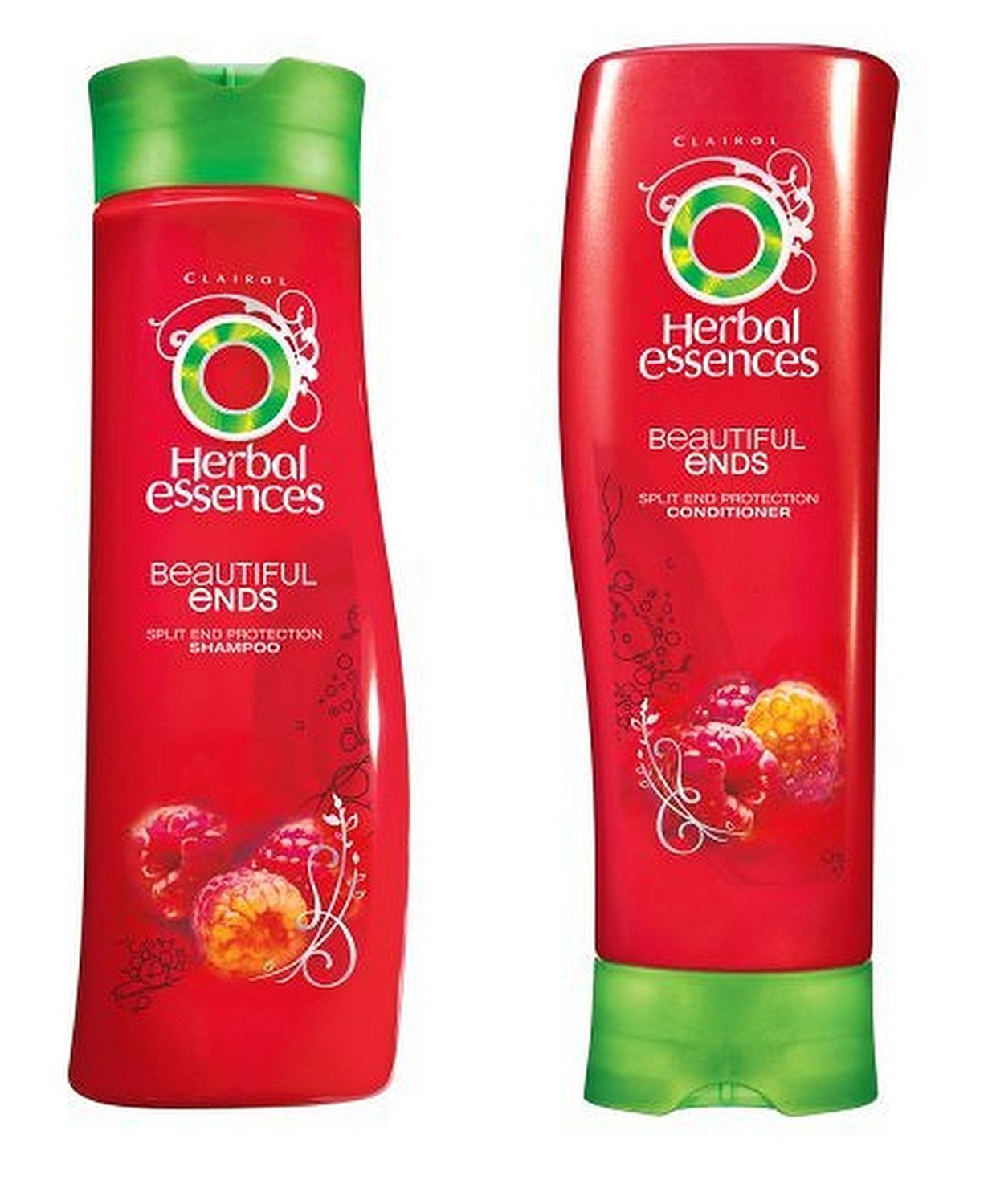 Herbal Essences Beautiful Ends Shampoo & Conditioner Set for Long Hair - Juicy Pomegranate Scent | Hydrating & Repairing Hair Care Bundle | Perfect for Daily Use & Damaged Hair Treatment