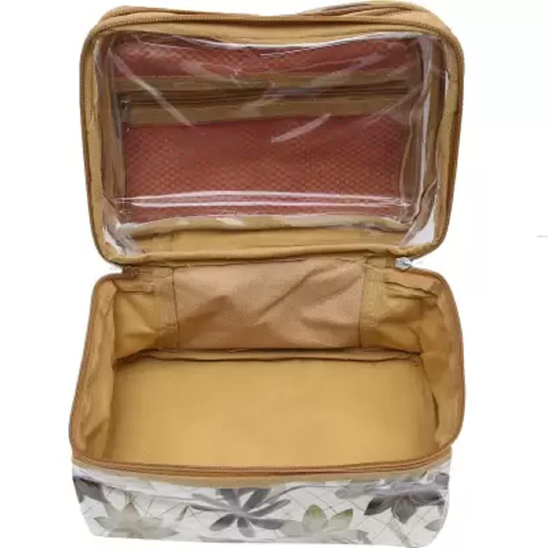 UltimateFashionista Large Cosmetic Bag Organizer for Women - Travel Makeup Pouch & Toiletry Case | Multifunctional Beauty Storage (Cream) | Perfect for Travel, Gym & Daily Organization