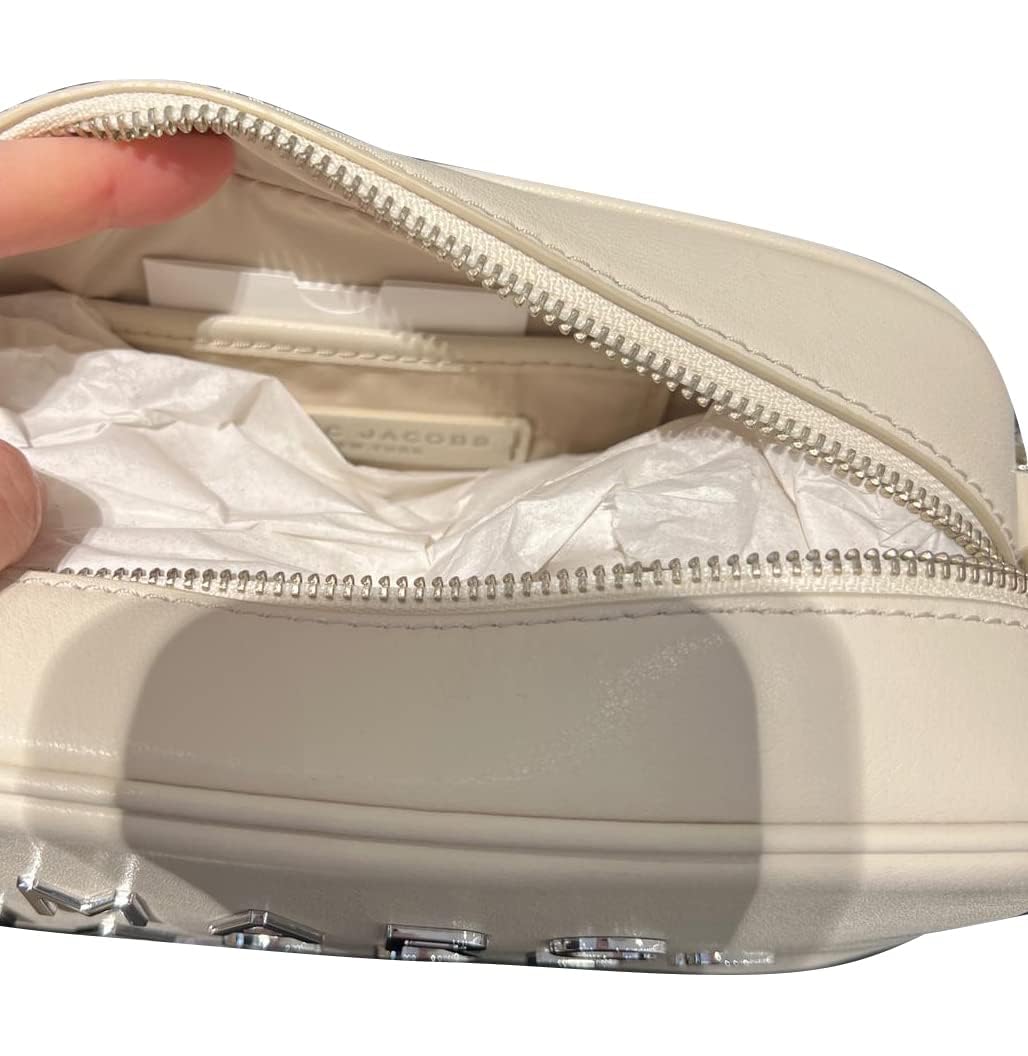 Marc Jacobs Flash Leather Crossbody Bag - Marshmallow Solid Color, Stylish Designer Handbag for Women | Perfect for Everyday Use, Work, and Evening Out