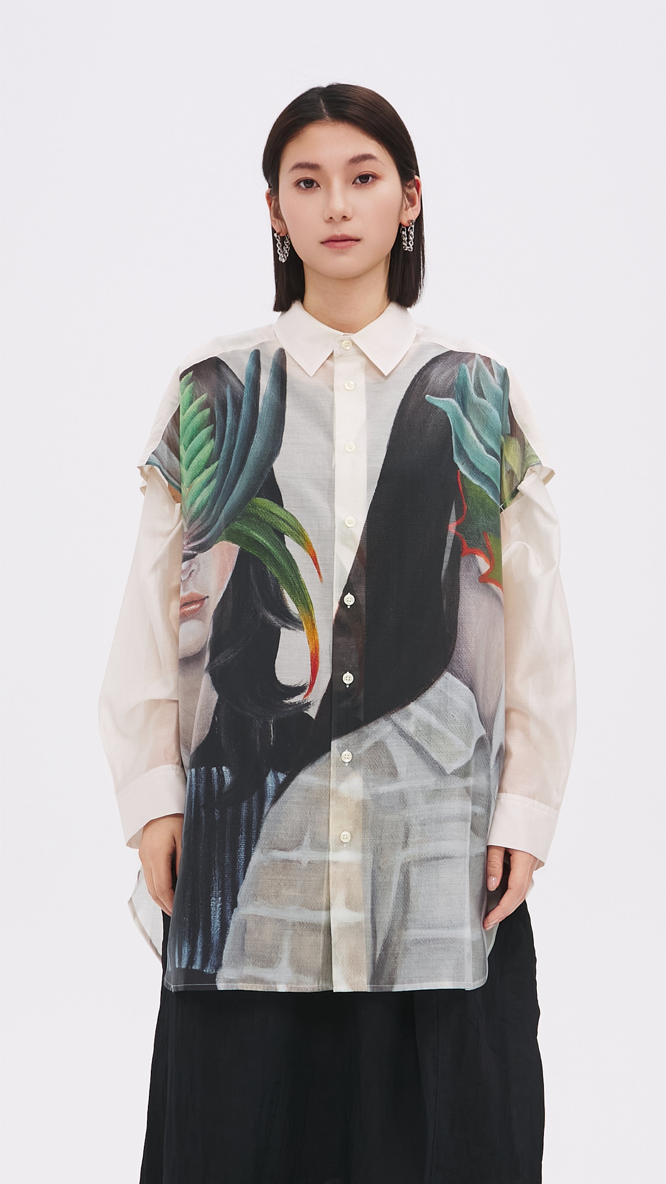 Mariko Enomoto Printed Long Sleeve Shirt for Women | Stylish Floral Blouse | Perfect for Office, Date Night & Casual Outings