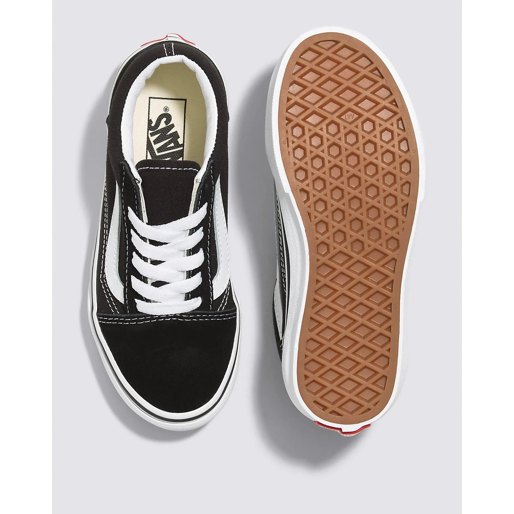 Vans Kids Old Skool Skate Shoes for Boys & Girls - Classic Black & White Sneakers for School, Play & Everyday Wear