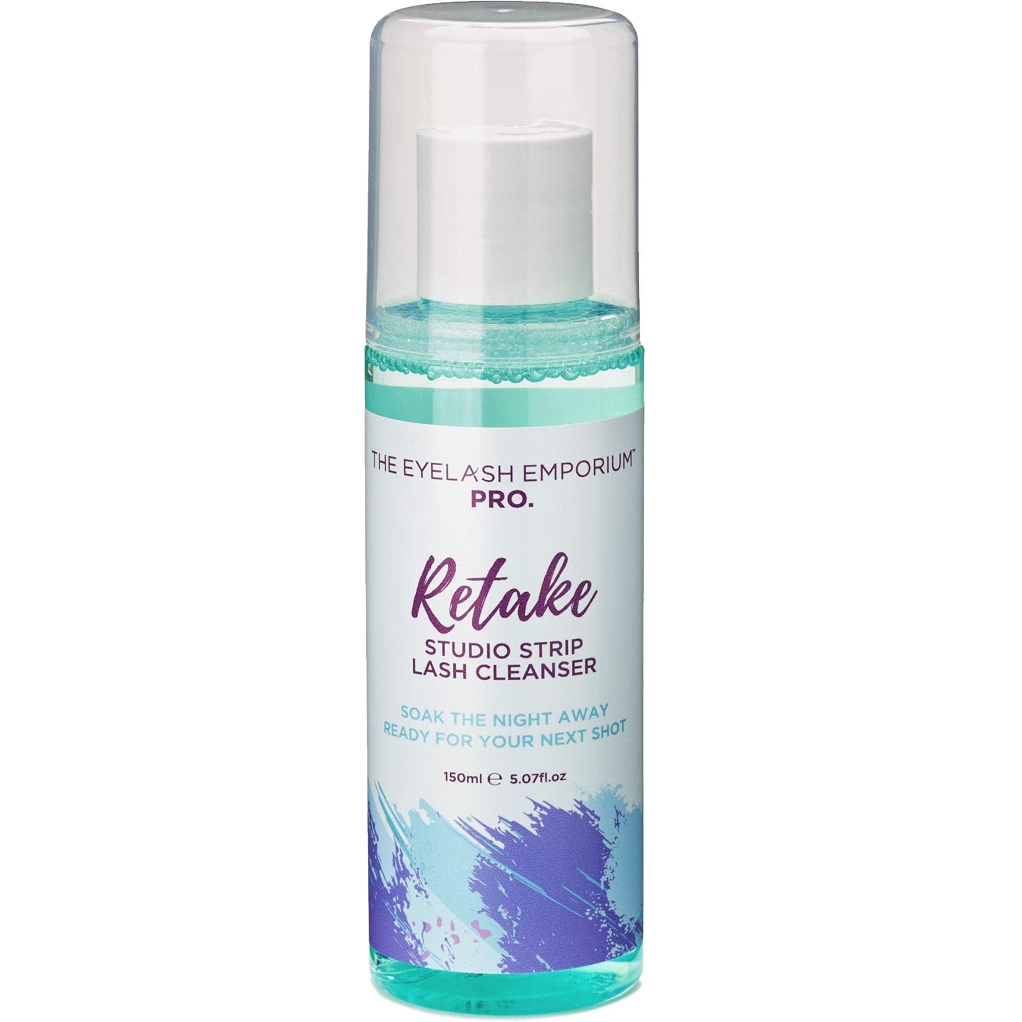 The Eyelash Emporium Retake Studio Strip Lash Cleanser 150ml - Gentle Eyelash Extension & False Lash Cleaner for Daily Use - Perfect for Salon Professionals & Home Care