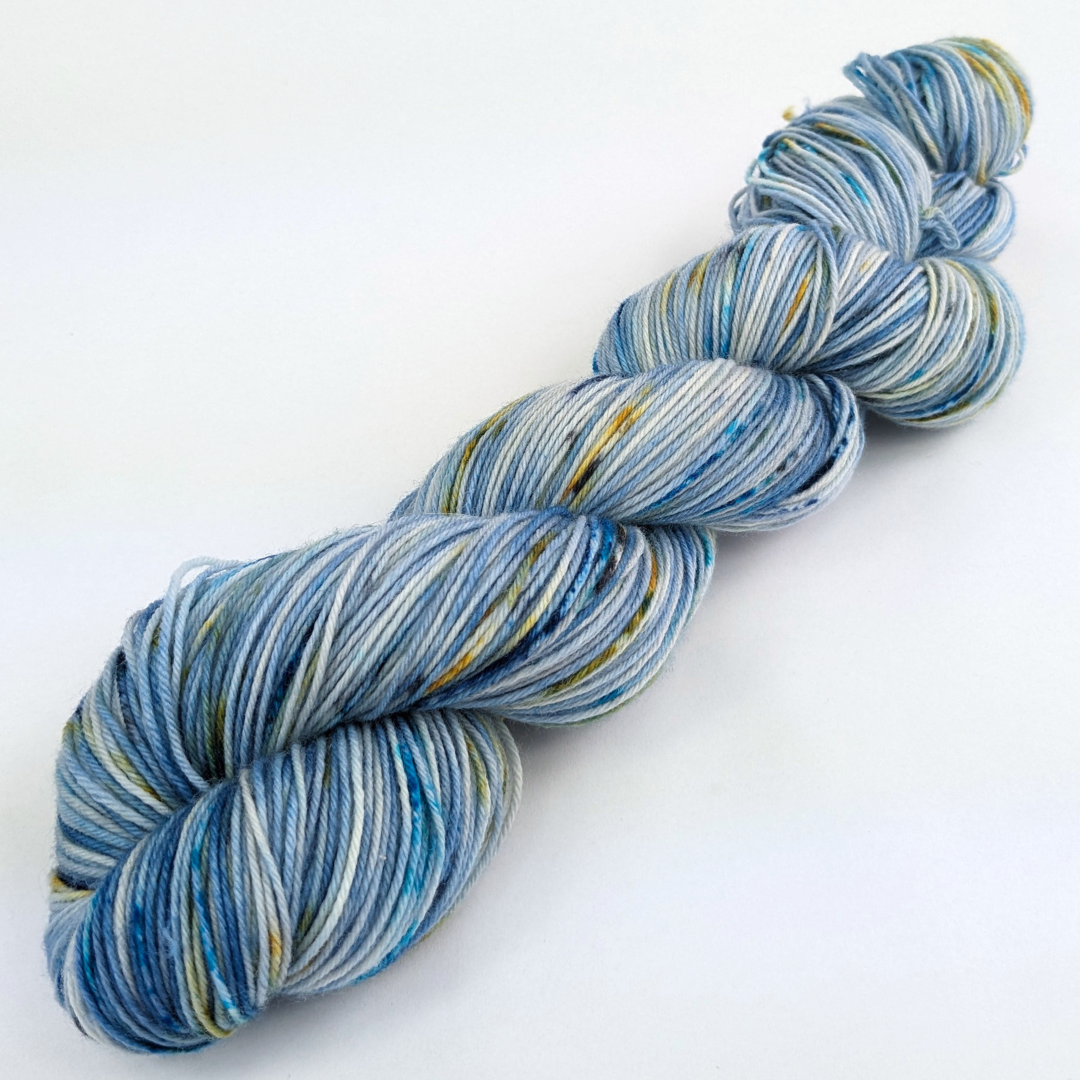 Knitcircus Yarns - Speckled Hand-Dyed Tuna Fish Color Skeins | Premium Ready-to-Ship Knitting Yarn | Perfect for Sweaters, Scarves & DIY Crochet Projects