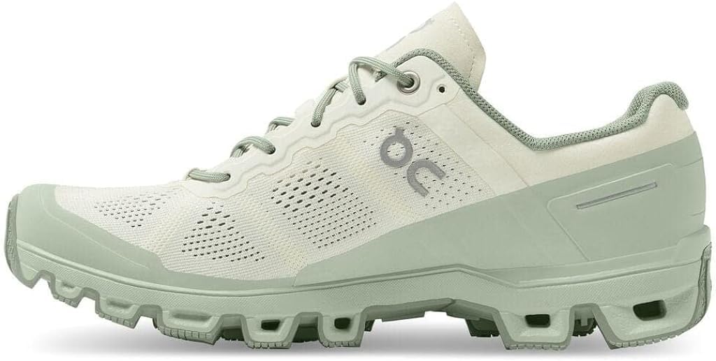 ON Running Women's Cloudventure Trail Running Shoes - White/Moss - Lightweight & Waterproof for Hiking, Trail Running & Outdoor Adventures