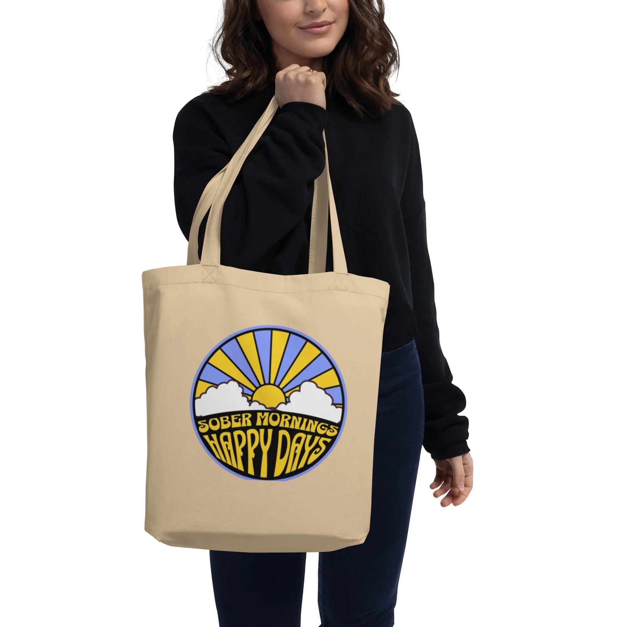 Eco-Friendly Tote Bag for Hangover-Free Mornings | Sustainable Reusable Shopping Bag | Perfect for Groceries, Beach & Work Commute