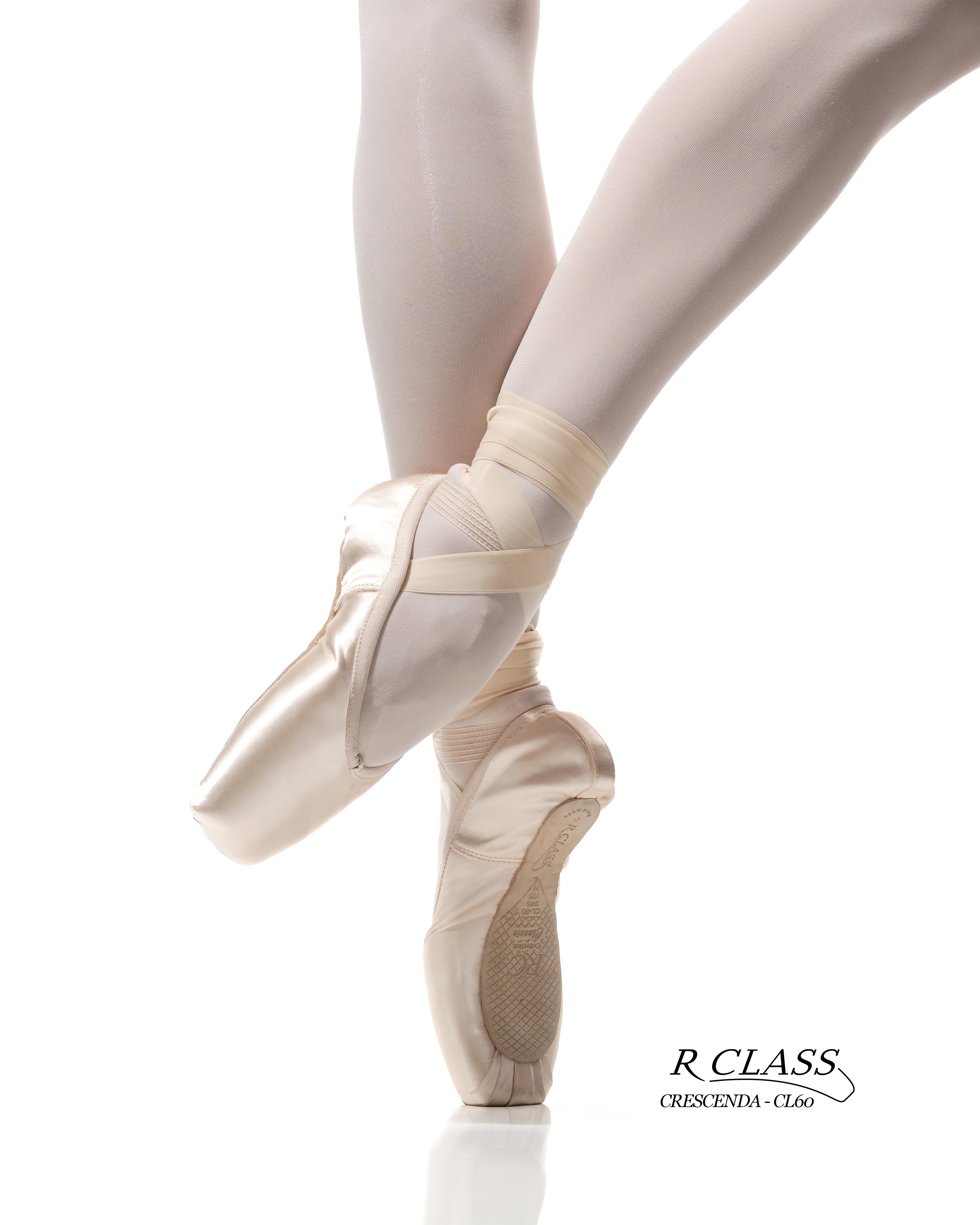 R Class CL60 Crescenda Professional Ballet Pointe Shoes for Women - Perfect for Ballet Performances, Dance Practice & Recitals