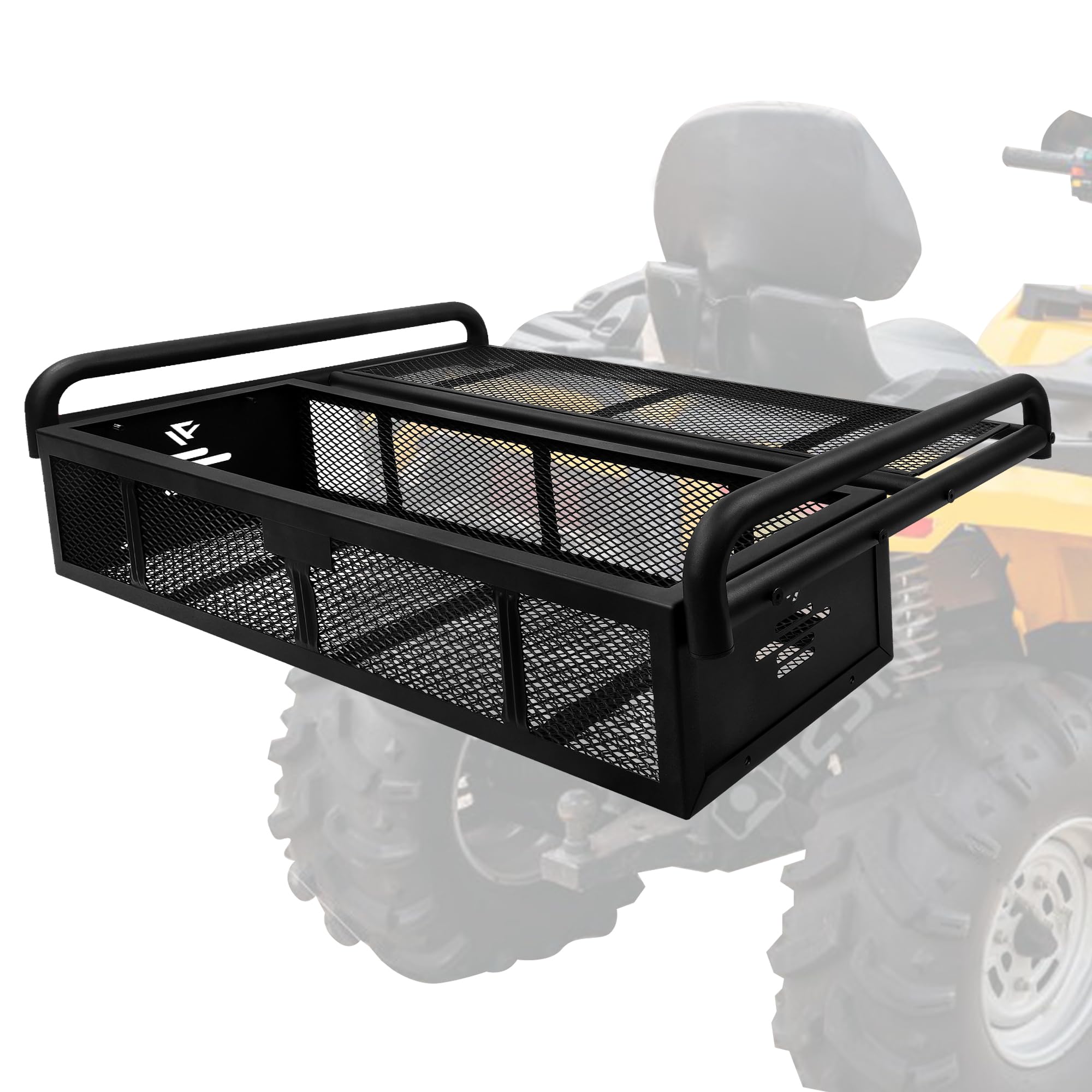 JY Performance Universal ATV Rear Cargo Basket - Heavy Duty Storage Rack for Camping, Fishing, Beach & Hiking | Perfect for Outdoor Adventures & Utility Work