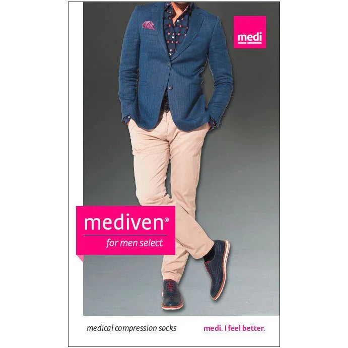 Medi For Men 30-40mmHg Compression Socks Knee High Closed Toe - Circulation Support for Travel, Running & Work