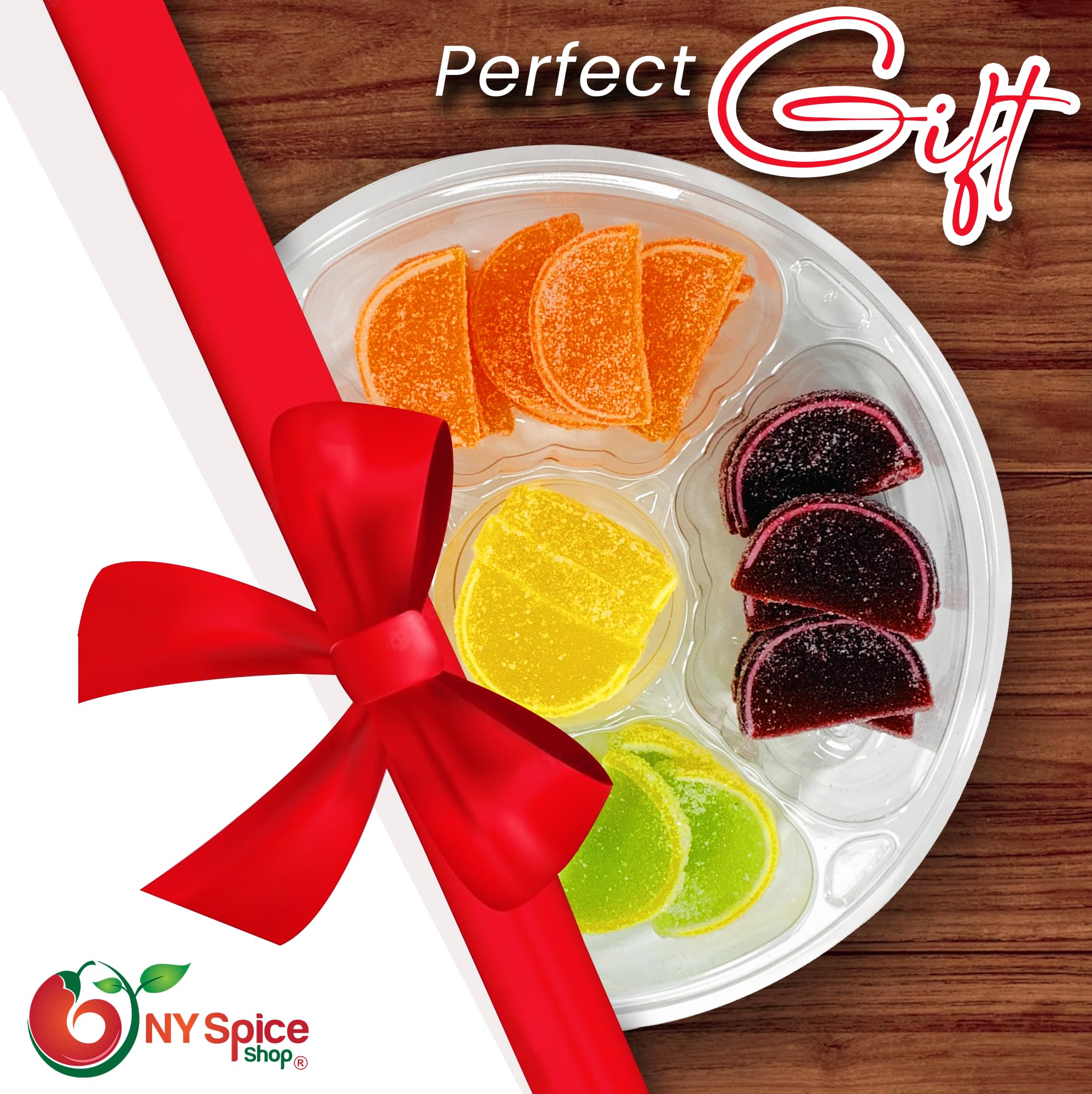 NY SPICE SHOP Jelly Fruit Candy - 2lb Assorted Fruit Slices Gummies - Old Fashioned Soft Candy for Sweet Lovers - Perfect for Parties, Gift Baskets & Movie Night Snacks