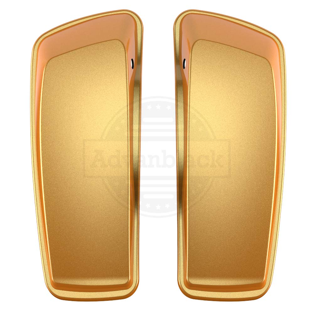 Moto Onfire Saddlebag Lids for Harley Touring Street Glide Road Glide Special 2014-2020 - Hard Candy Gold Flake Motorcycle Accessories | Perfect for Long Rides & Custom Bike Upgrades