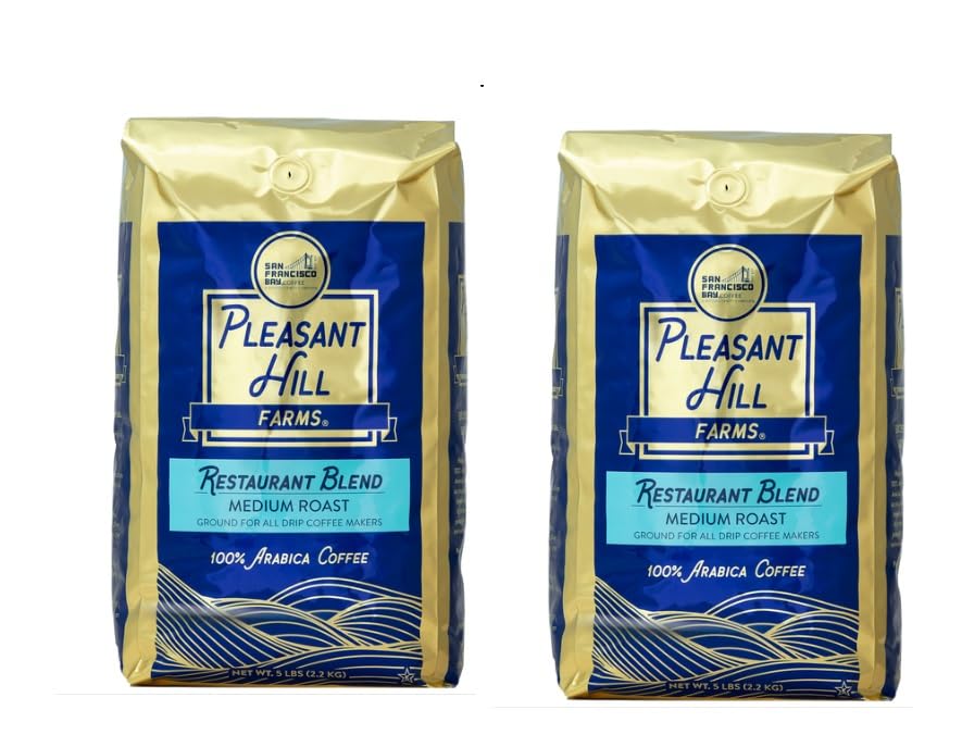 Premium Pleasant Hill Farms 100% Arabica Ground Coffee - 5 lb Bag (2-Pack) for Rich Flavor & Aroma | Perfect for Home Brewing, Office Use & Gifts