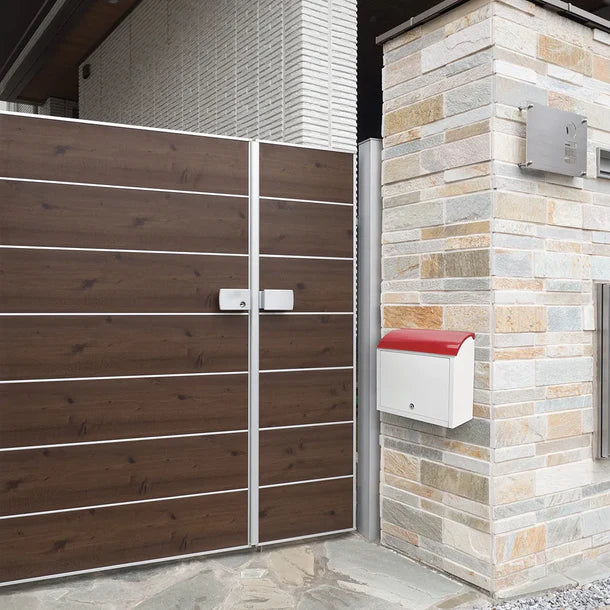 Barska CB13700 Retro Wall Mount Mailbox - Vintage Style Outdoor Mailbox with Secure Lock, Weatherproof Design for Home, Office, or Farmhouse Use