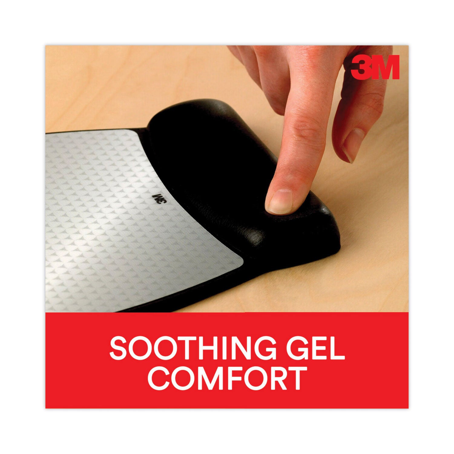 3M™ Antimicrobial Gel Compact Mouse Pad with Wrist Rest - 8.6