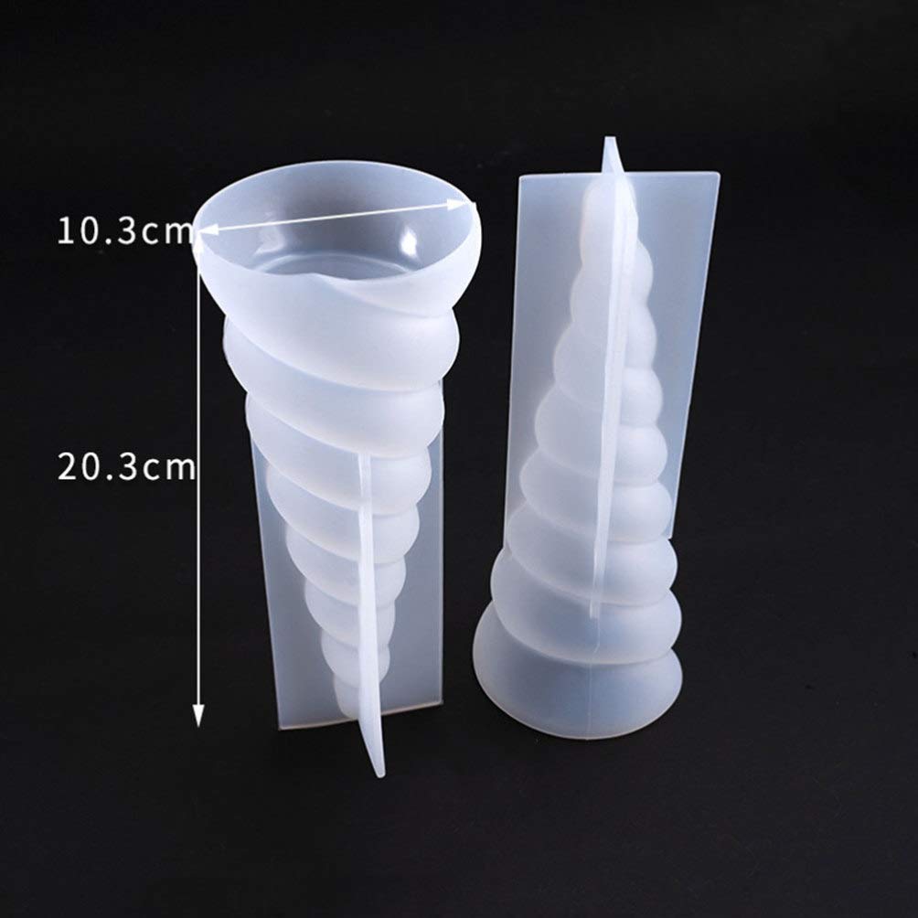 EXCEART 3PCS Unicorn Horn Silicone Molds for Epoxy Resin, DIY Animal Handicraft Casting, Cake Decorating – Perfect for Home, Store, Mall & Craft Projects