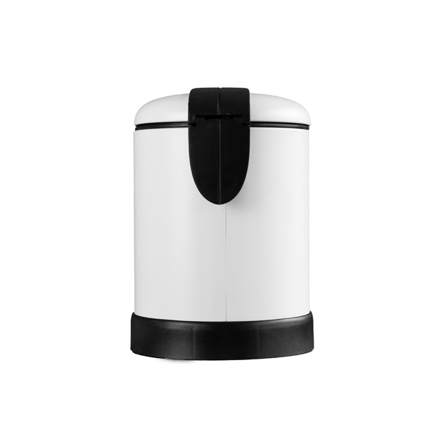 3L Round Bathroom Trash Can - Matt White Finish | Perfect for Bathrooms, Kitchens, and Office Spaces