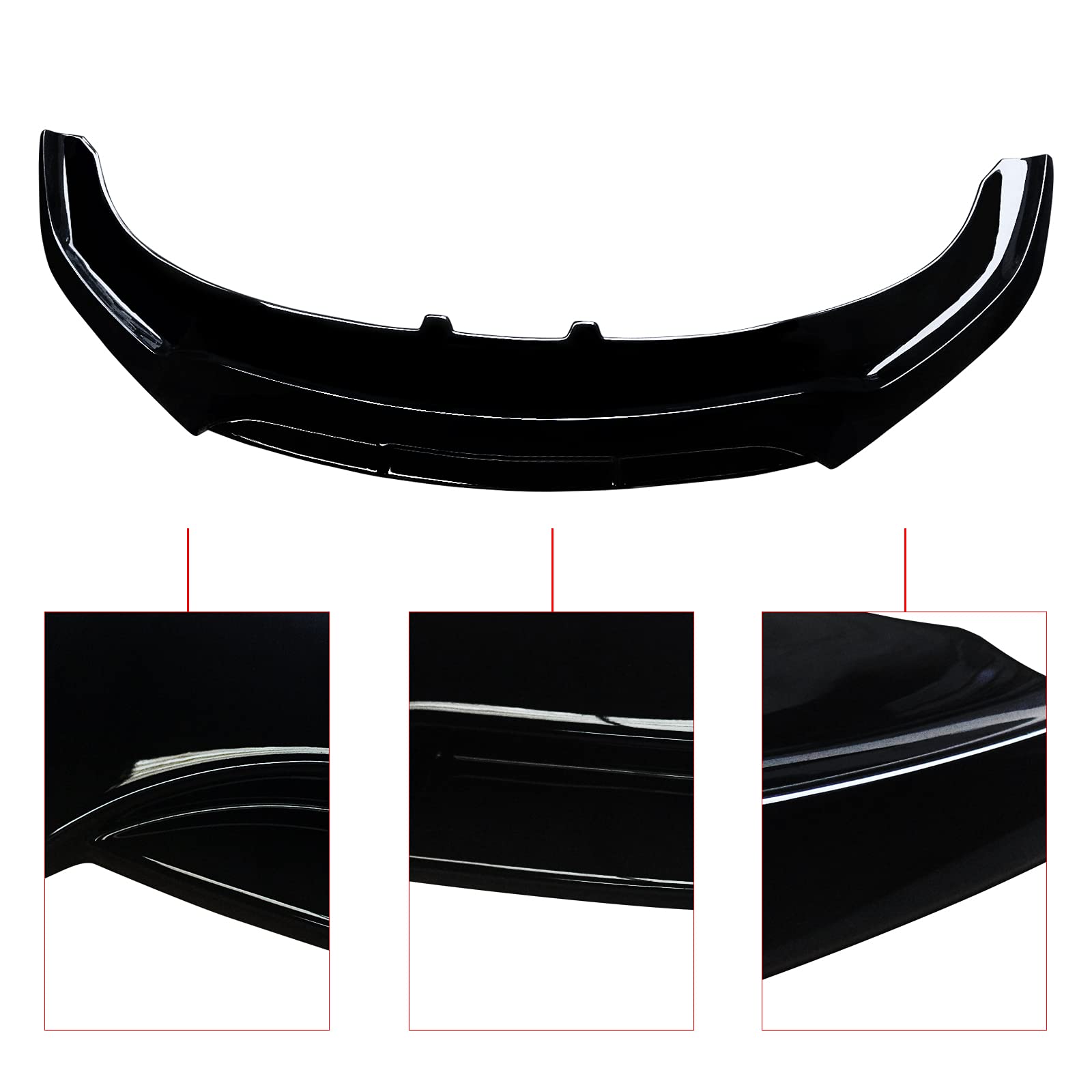 NINTE Front Lip Spoiler Splitter for 2020-2023 Dodge Charger SRT Hellcat Widebody - Gloss Black PU Bumper Lip - Aggressive Style & Improved Aerodynamics (Perfect for Car Shows, Racing & Street Performance)