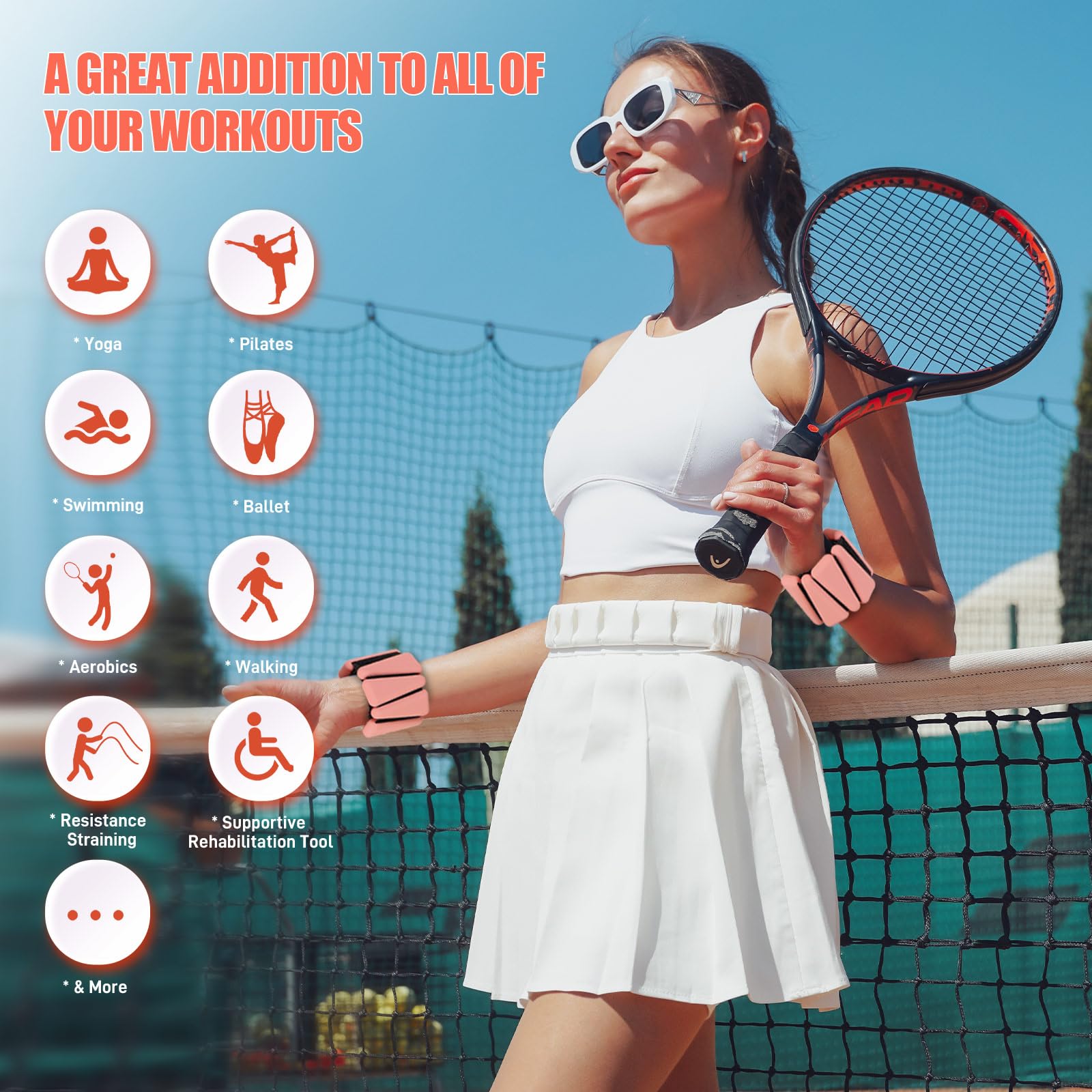 Adjustable Wrist & Ankle Weights Set (1lb & 2lb) - Premium Strength Training Weights for Walking, Running, Yoga, Pilates - Ideal for Home Workouts & Fitness Enthusiasts (Men & Women) - Boost Endurance & Tone Muscles During Cardio Exercises