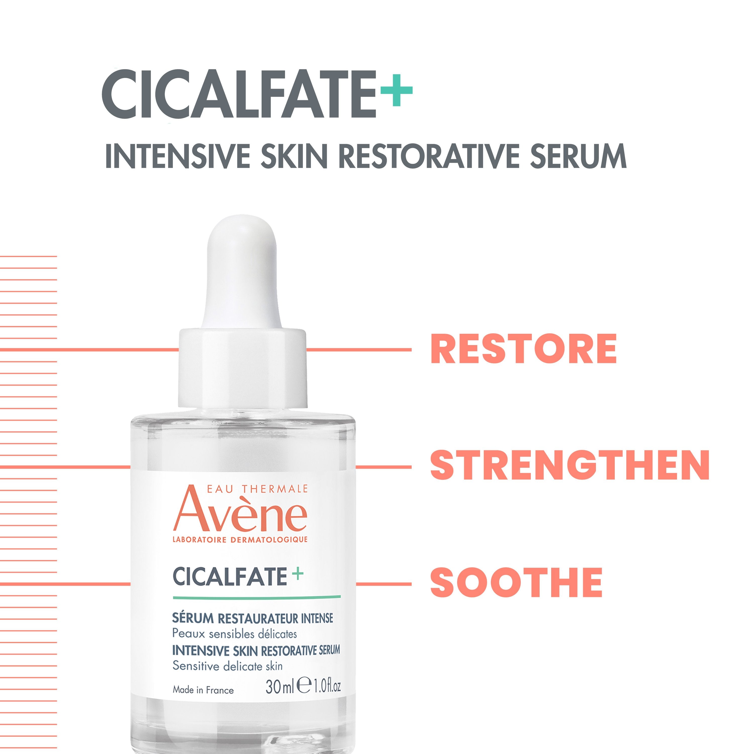 Cicalfate+ Intensive Skin Restorative Serum for Face & Body - Repairing Treatment for Dry, Damaged Skin - Perfect for Post-Procedure Care & Daily Hydration