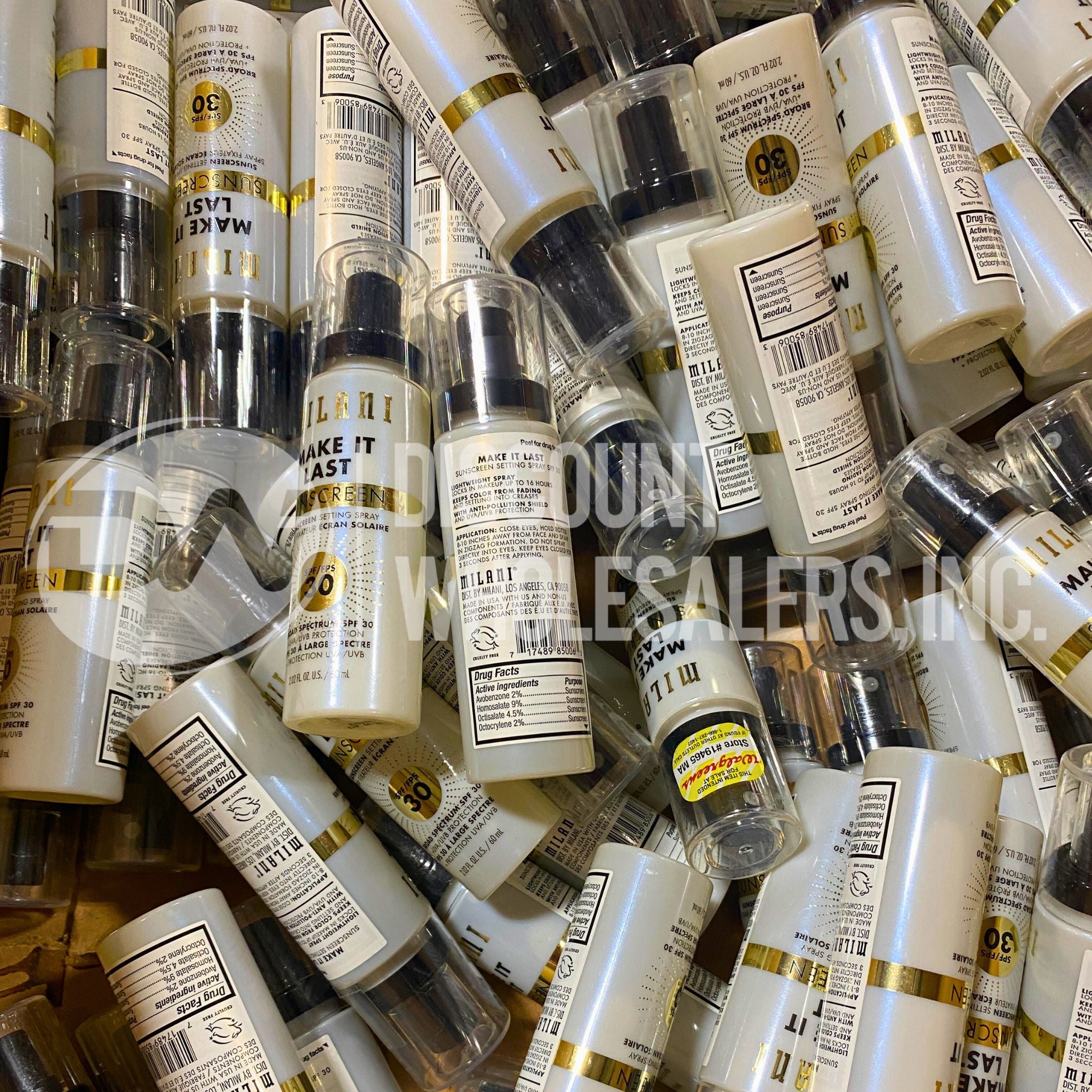 Milani Make It Last Setting Spray with Sunscreen SPF 30, 2.0 fl oz (60-Piece Bulk Pack) - Long-Lasting Makeup Finish & Sun Protection for Daily Use, Weddings & Outdoor Events