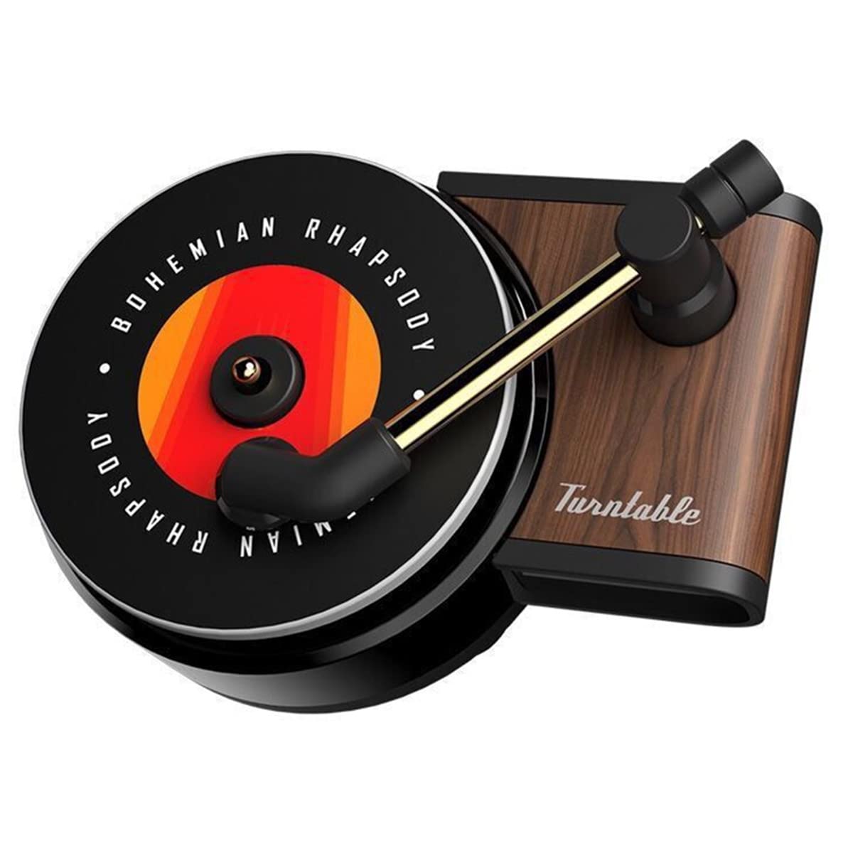 Topaliving Retro Record-Player Car Air Freshener - Vent Clip Fragrance Diffuser with DIY Refill Tablets - Car, Home & Office Air Purifier - Perfect for Long Drives, Workspaces & Small Rooms