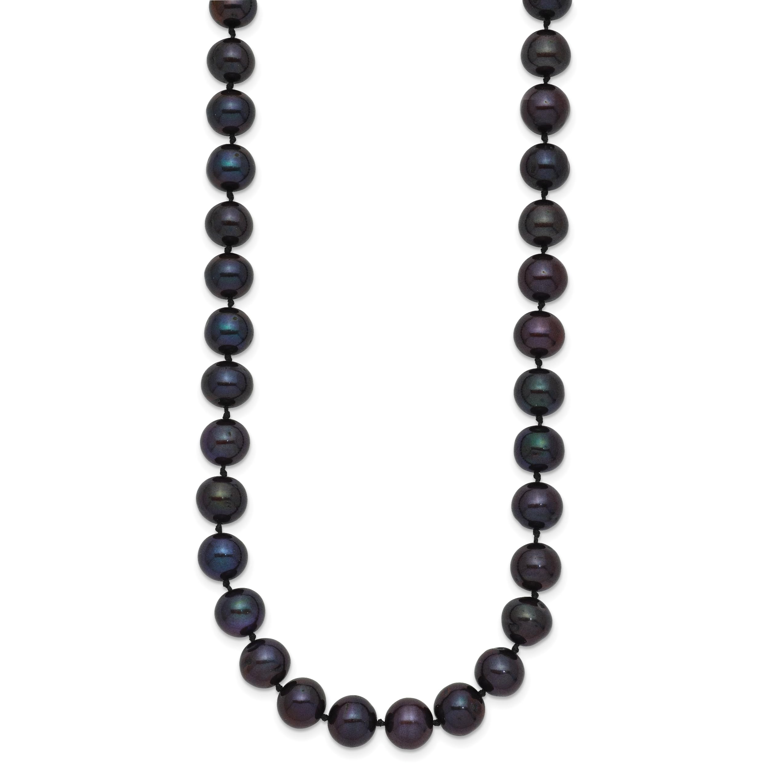 14K Gold 7-8mm Black Freshwater Cultured Pearl Necklace - Elegant Jewelry Gift for Women, Perfect for Weddings, Parties & Special Occasions