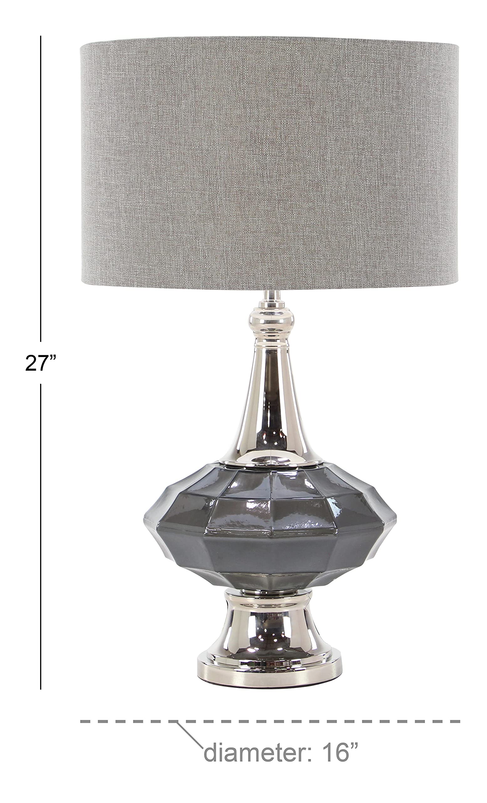 Deco 79 Modern Glass Round Table Lamp - 16