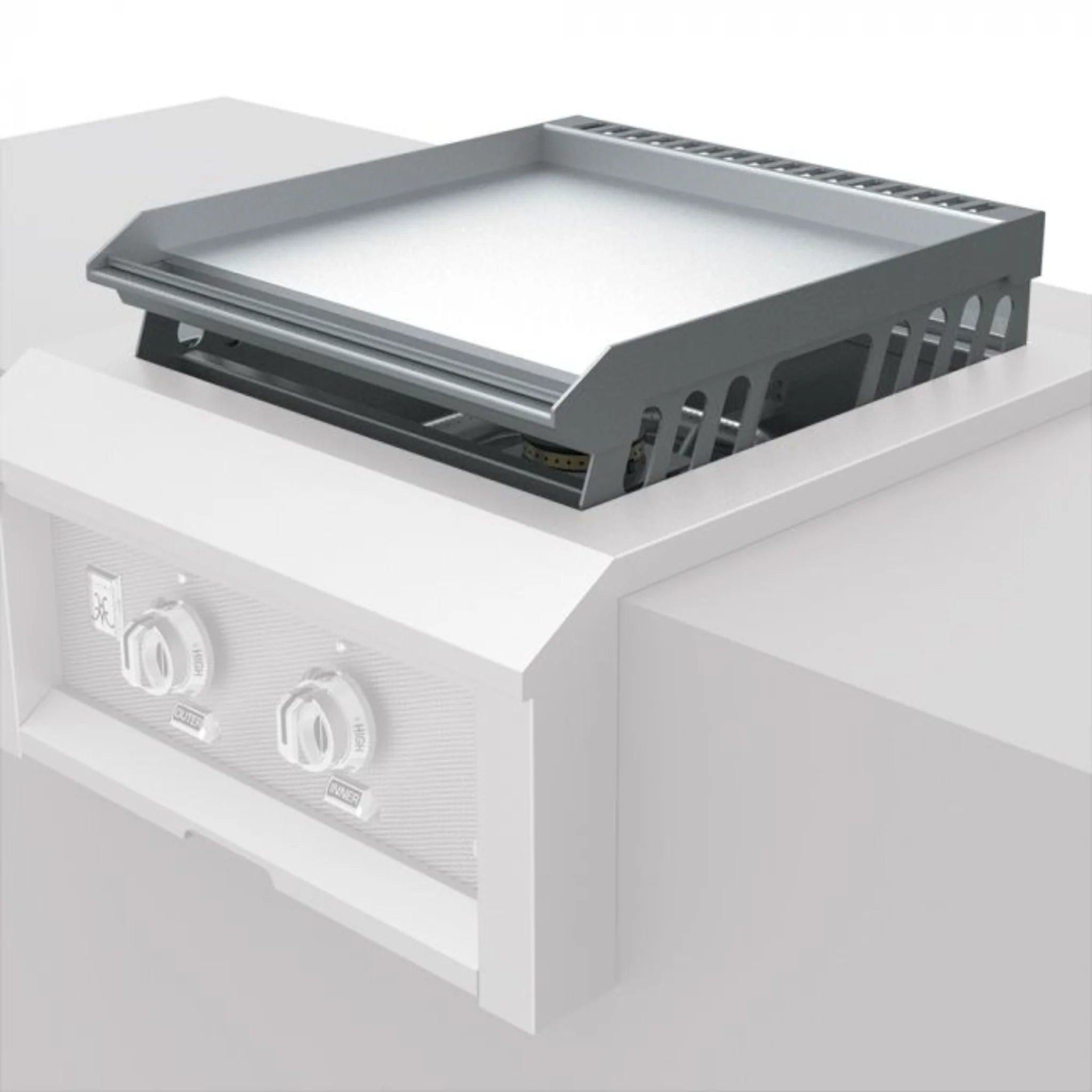 Hestan Griddle Plate for Power Burner - Heavy Duty Stainless Steel Cooking Surface for Outdoor Grilling, BBQ & Camping - Perfect for Backyard Parties, Tailgating & Commercial Kitchens