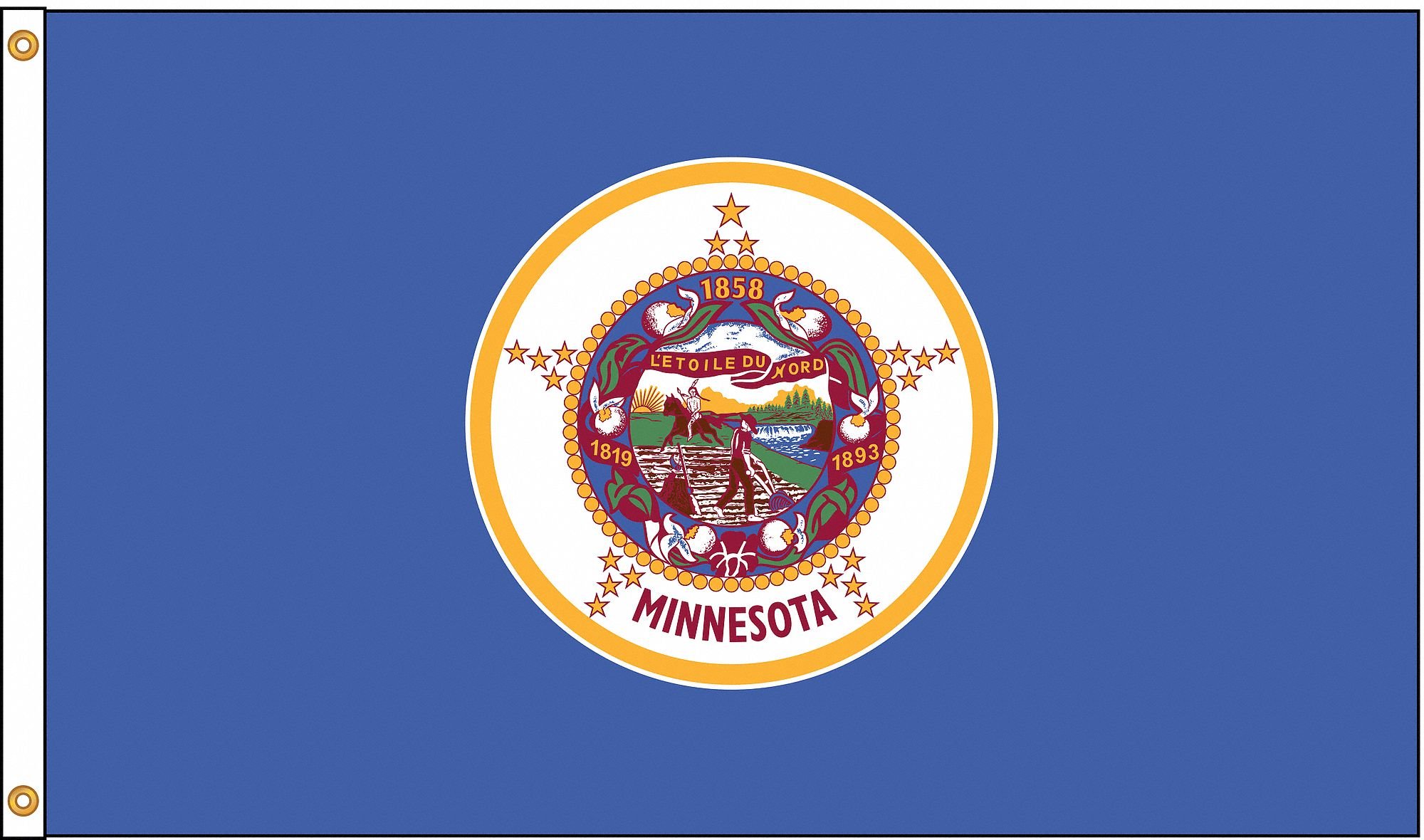 Minnesota State Flag 5x8 Ft - Durable Nylon Outdoor & Indoor Flag for Home, Garden, and Events