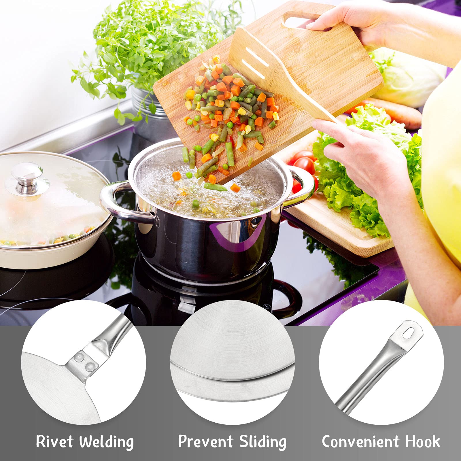 Geiserailie 2-Pack Stainless Steel Heat Diffuser Plates (9.3