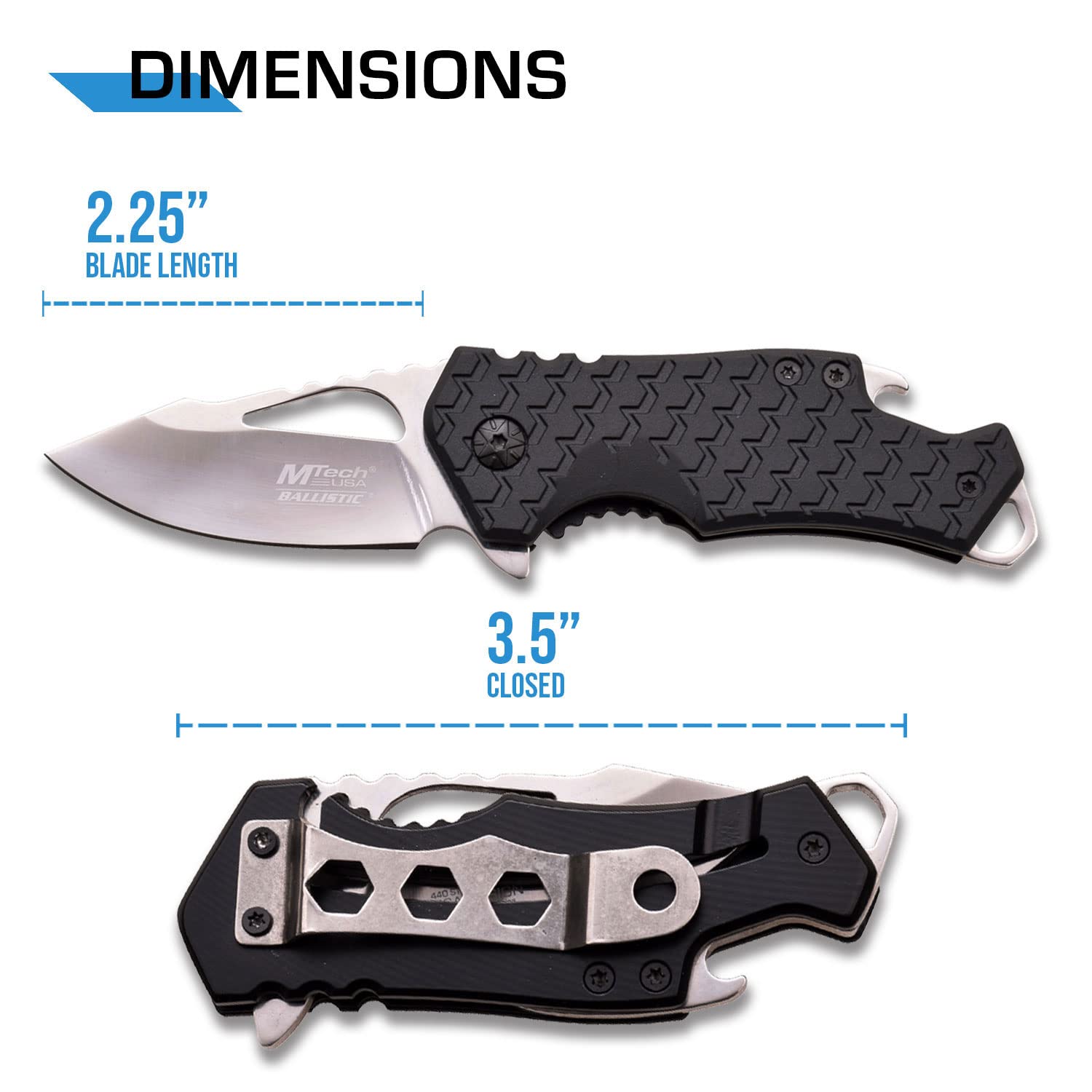 MTECH USA Spring Assisted Folding Knife - Tactical Pocket Knife with Safety Lock for Outdoor Camping, Hiking & Everyday Carry (EDC)
