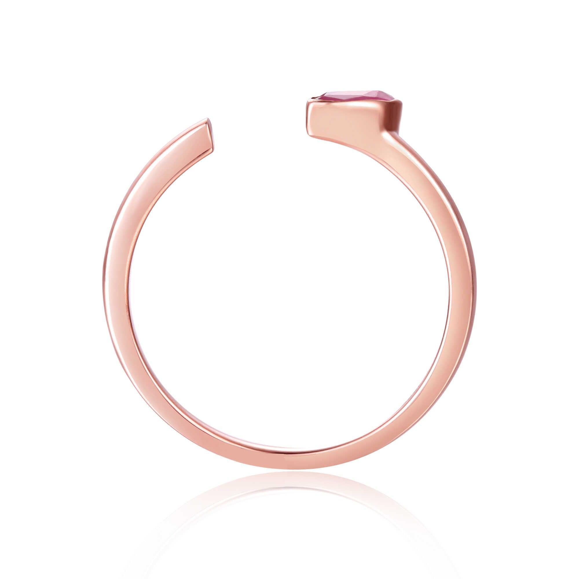 Exquisite Ruby Marquise Open Midi Rings for Women - Elegant Stackable Adjustable Finger Rings - Perfect for Parties, Weddings & Everyday Jewelry