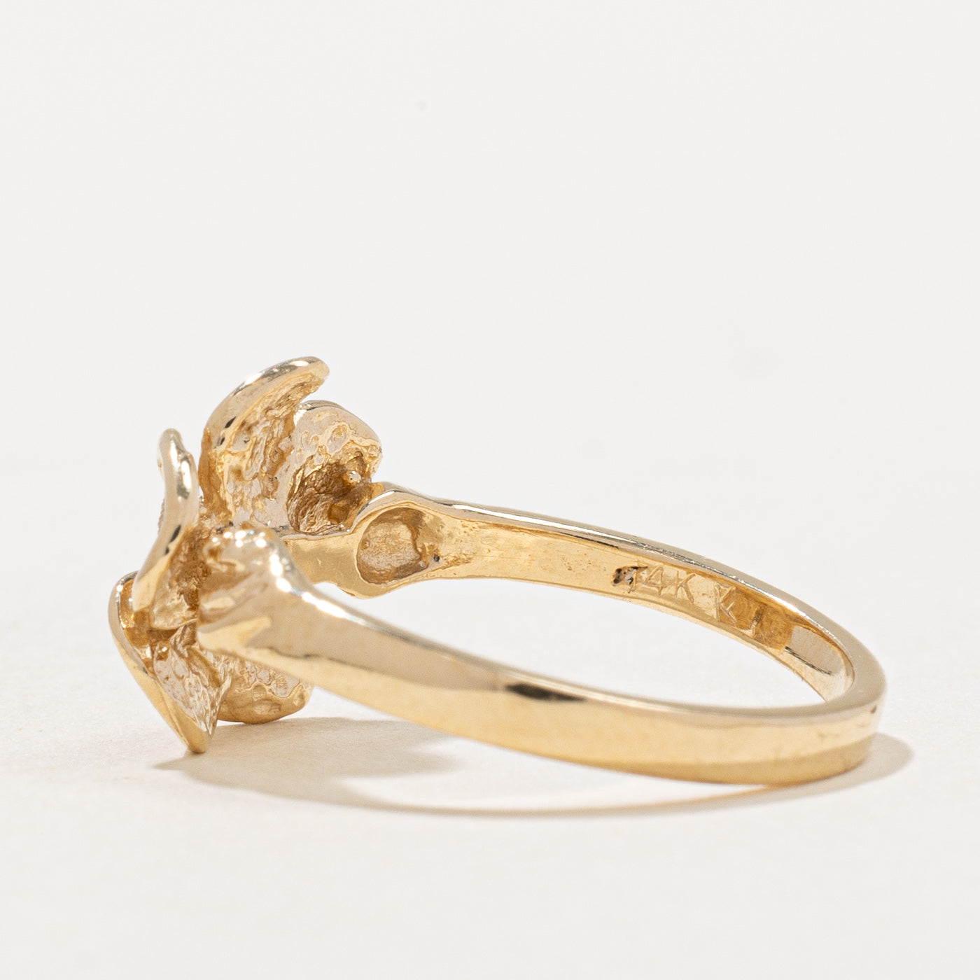 0.04ct Diamond Flower Ring for Women - Size 5.25 | Elegant Floral Engagement, Wedding, Anniversary Jewelry Gift | Perfect for Valentine's Day & Special Occasions