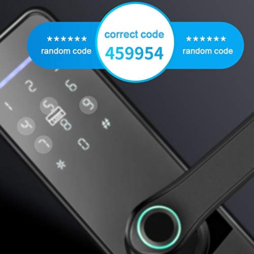 Dioche Smart Fingerprint Door Lock - 5-in-1 Keyless Entry with WiFi, Anti-Theft Security, Black | Perfect for Home, Office & Airbnb Smart Access Control