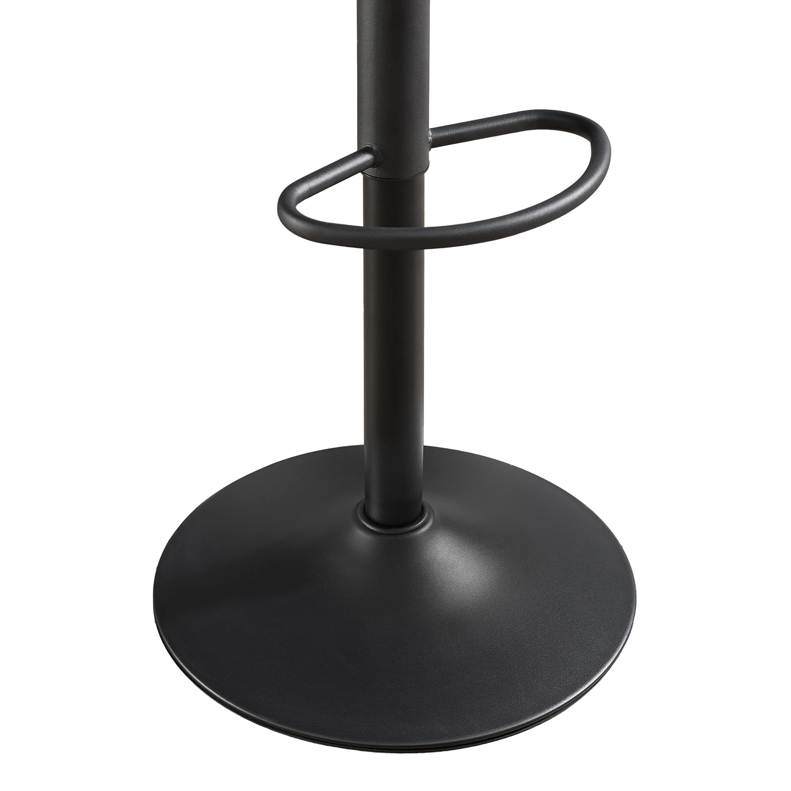 Volans Mid Century Modern Bar Stools Set of 4 - Adjustable Height Swivel Bar Chairs with Faux Leather Upholstery & Black Powder Coated Base - Perfect for Kitchen Islands, Home Bars & Dining Counter Areas