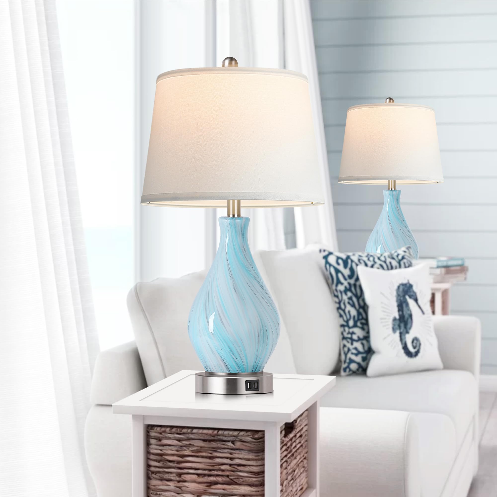Modern Touch Control Accent Table Lamp Set of 2 - 22