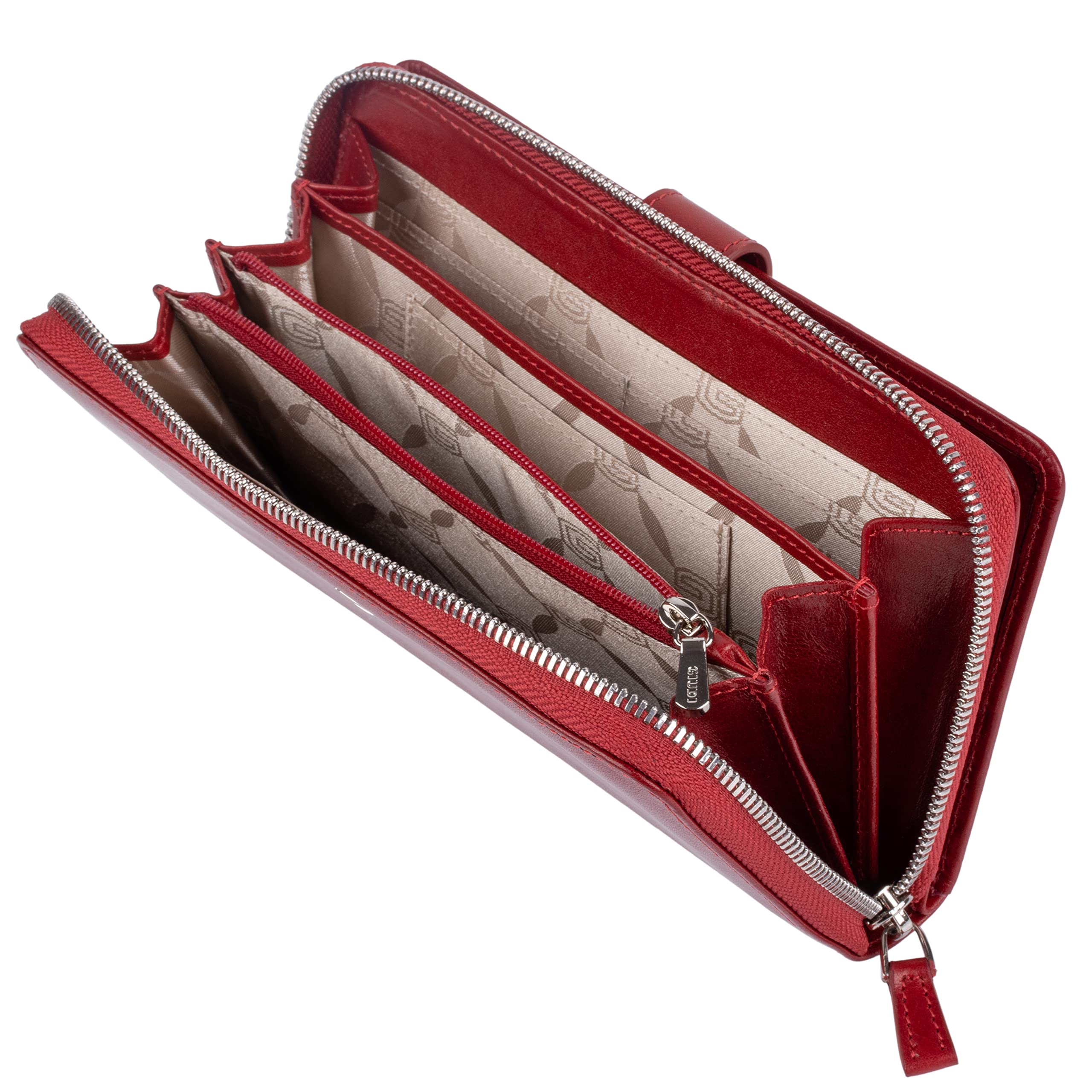 Giudi Luxury Women's Wallet - Genuine Italian Leather - Large Capacity Ladies Purse - Perfect for Everyday Use & Gift Giving