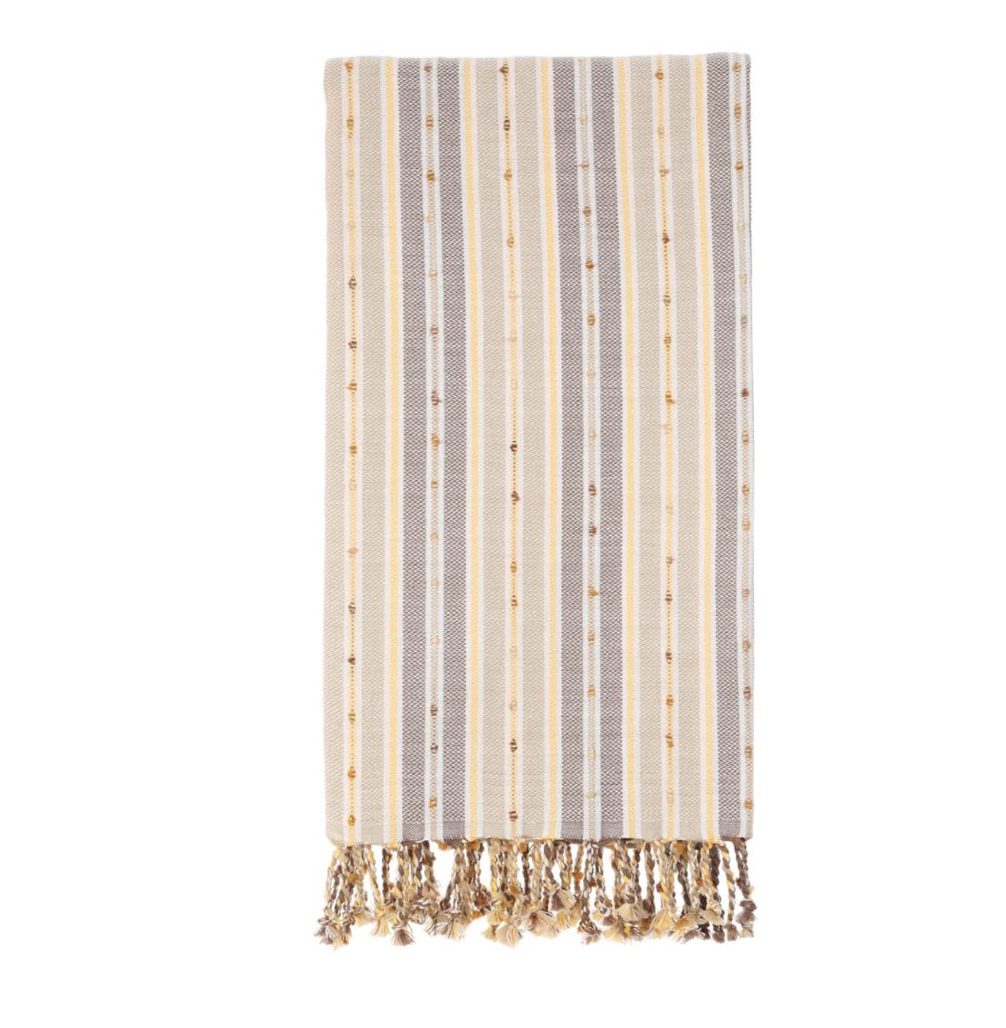 Tulum Beige Beach Towels - 100% Turkish Cotton Peshtemal - Sand Resistant, Highly Absorbent, Fast Drying & Ultra Soft Boho Towel for Pool, Beach, Yoga & Travel (1 Pack)