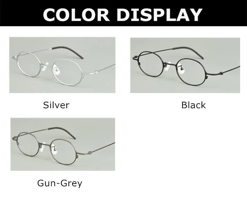 Aimee Unisex Full Rim Small Round Titanium Eyeglasses 14516 - Lightweight & Durable Frame for Reading, Work, and Everyday Use
