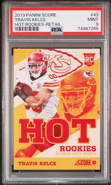 Travis Kelce 2013 Panini Score Hot Rookie Football Card #43 PSA 9 Graded - Perfect for NFL Memorabilia Collectors & Kansas City Chiefs Fans