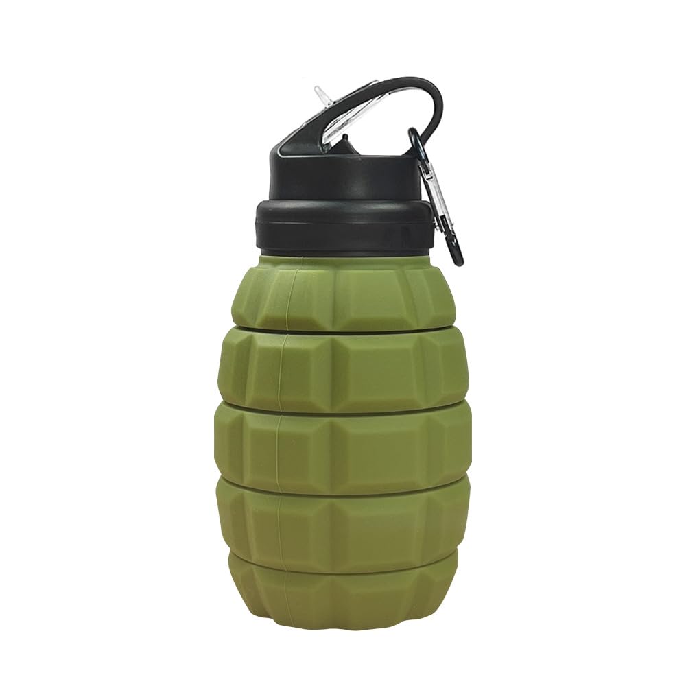 Etoto BPA-Free Plastic Grenade Water Bottle - 32oz Leak Proof Sports Water Bottle with Food Grade Silicone Spout, High Temperature Resistant for Cycling, Hiking, Gym & Outdoor Activities - Green