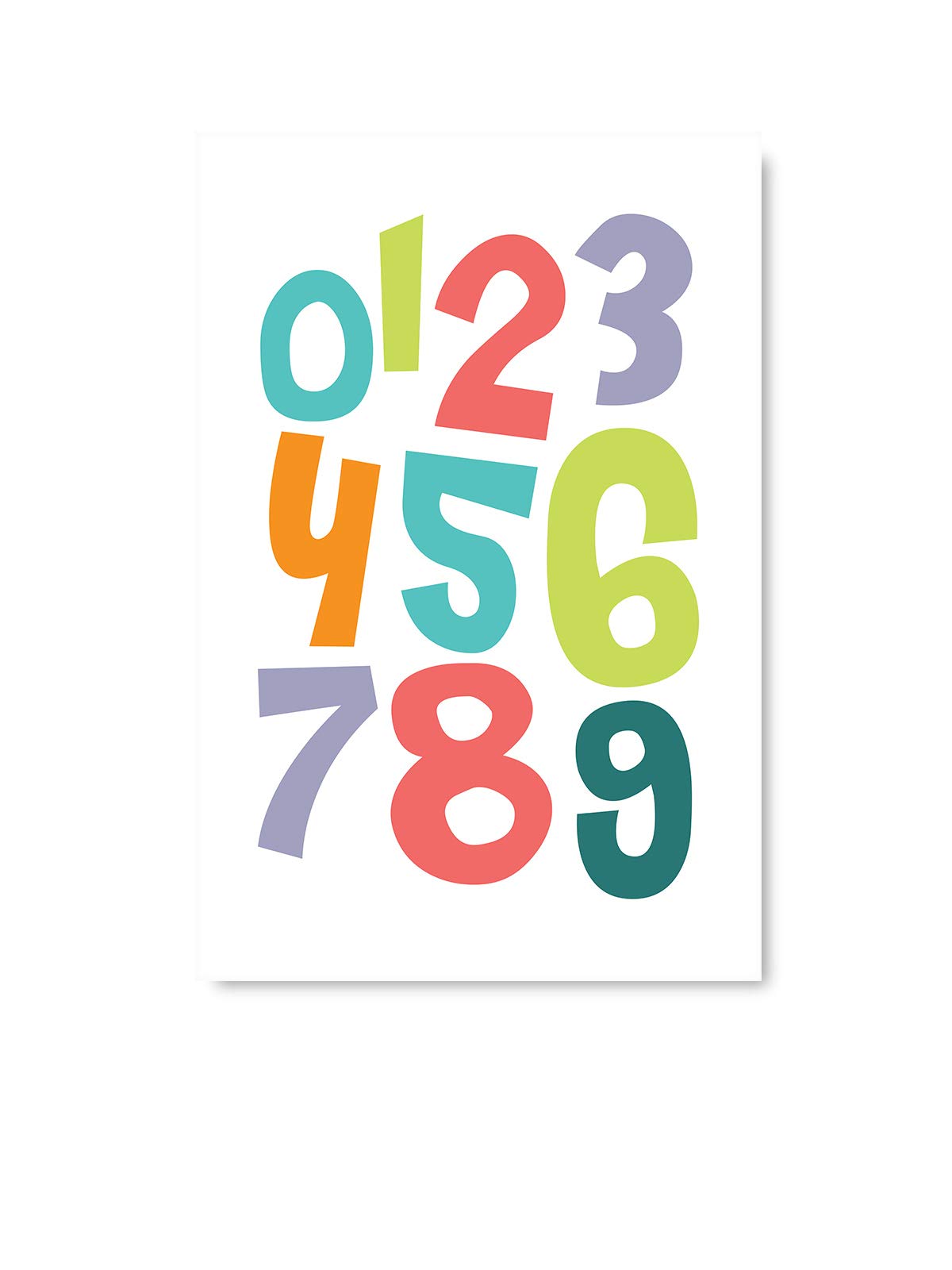 Festive Christmas Sweater for Women | Colorful Nursery Room Wall Art Prints with Numbers | 8