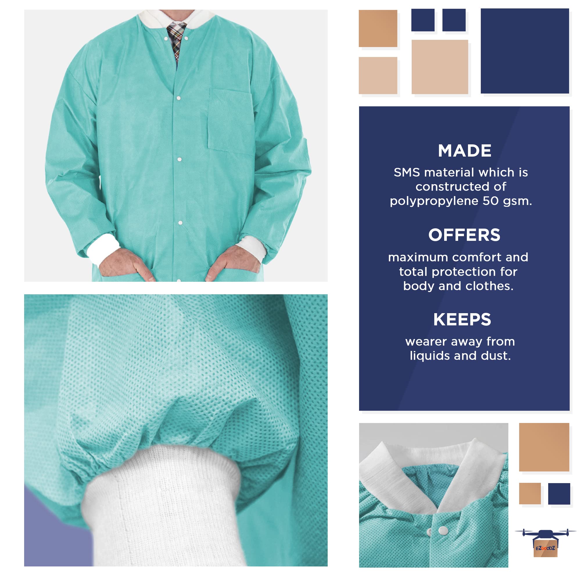 EZGOODZ Disposable Lab Coat - 29